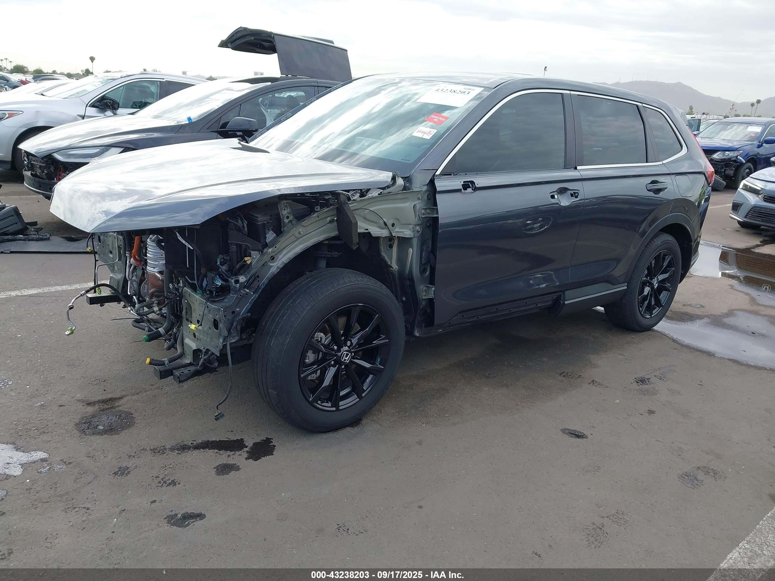 2024 Honda Cr-v Hybrid Sport-l Серый vin: 7FARS6H86RE059927