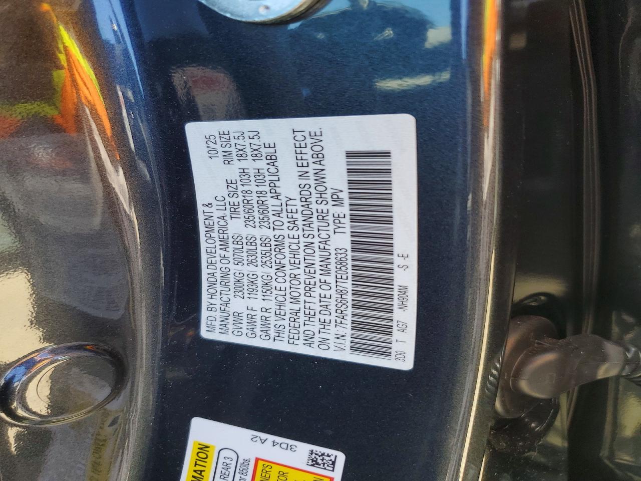 2026 Honda Cr-v Sport-l Charcoal vin: 7FARS6H87TE058633