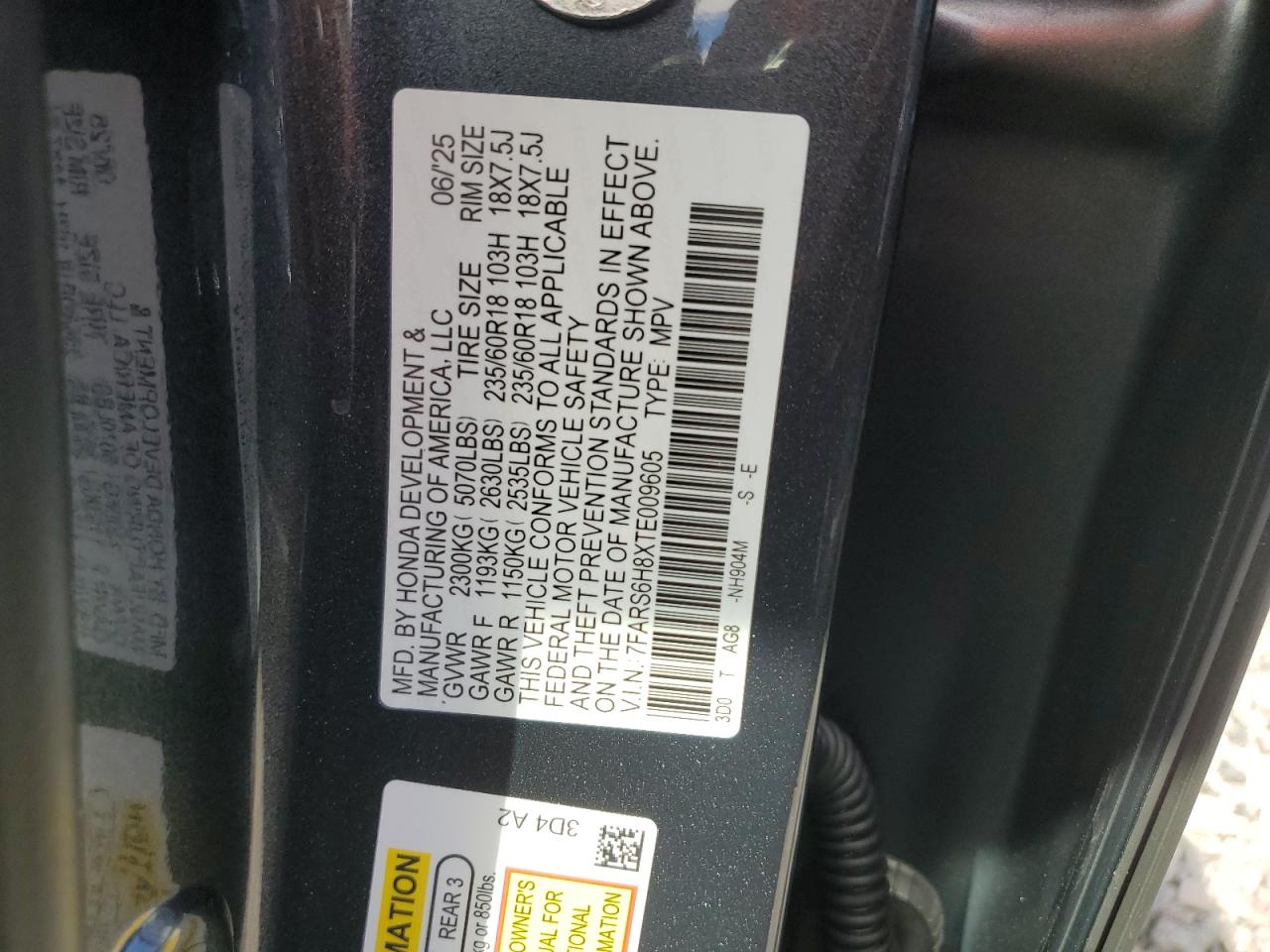 2026 Honda Cr-v Sport-l Серый vin: 7FARS6H8XTE009605