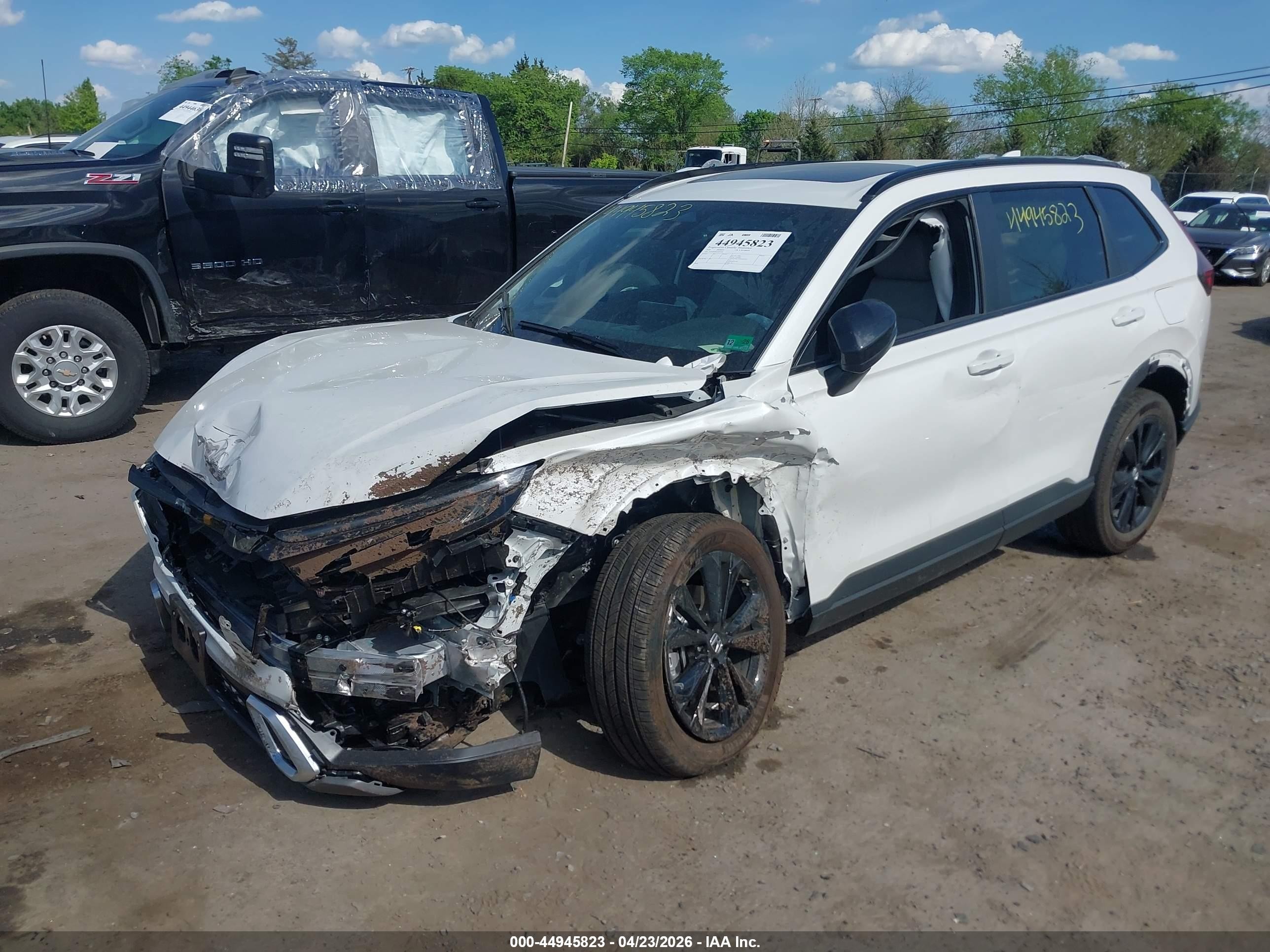 2026 Honda Cr-v Hybrid Awd Sport Touring White vin: 7FARS6H93TE071422