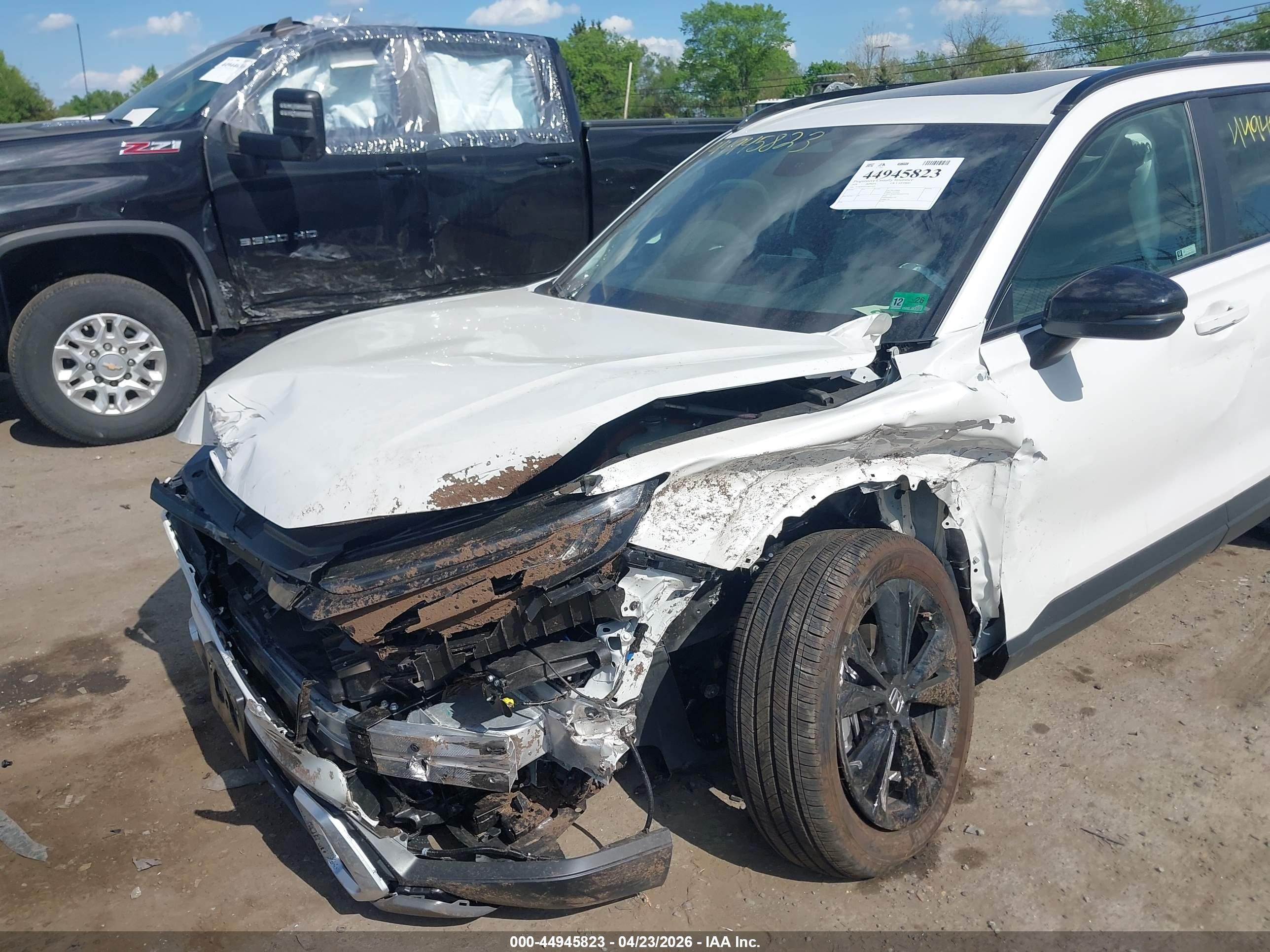 2026 Honda Cr-v Hybrid Awd Sport Touring White vin: 7FARS6H93TE071422