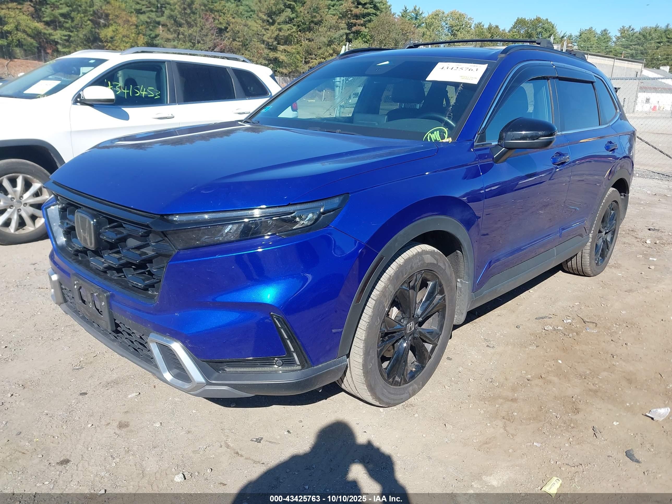 2023 Honda Cr-v Hybrid Sport Touring Blue vin: 7FARS6H97PE037263