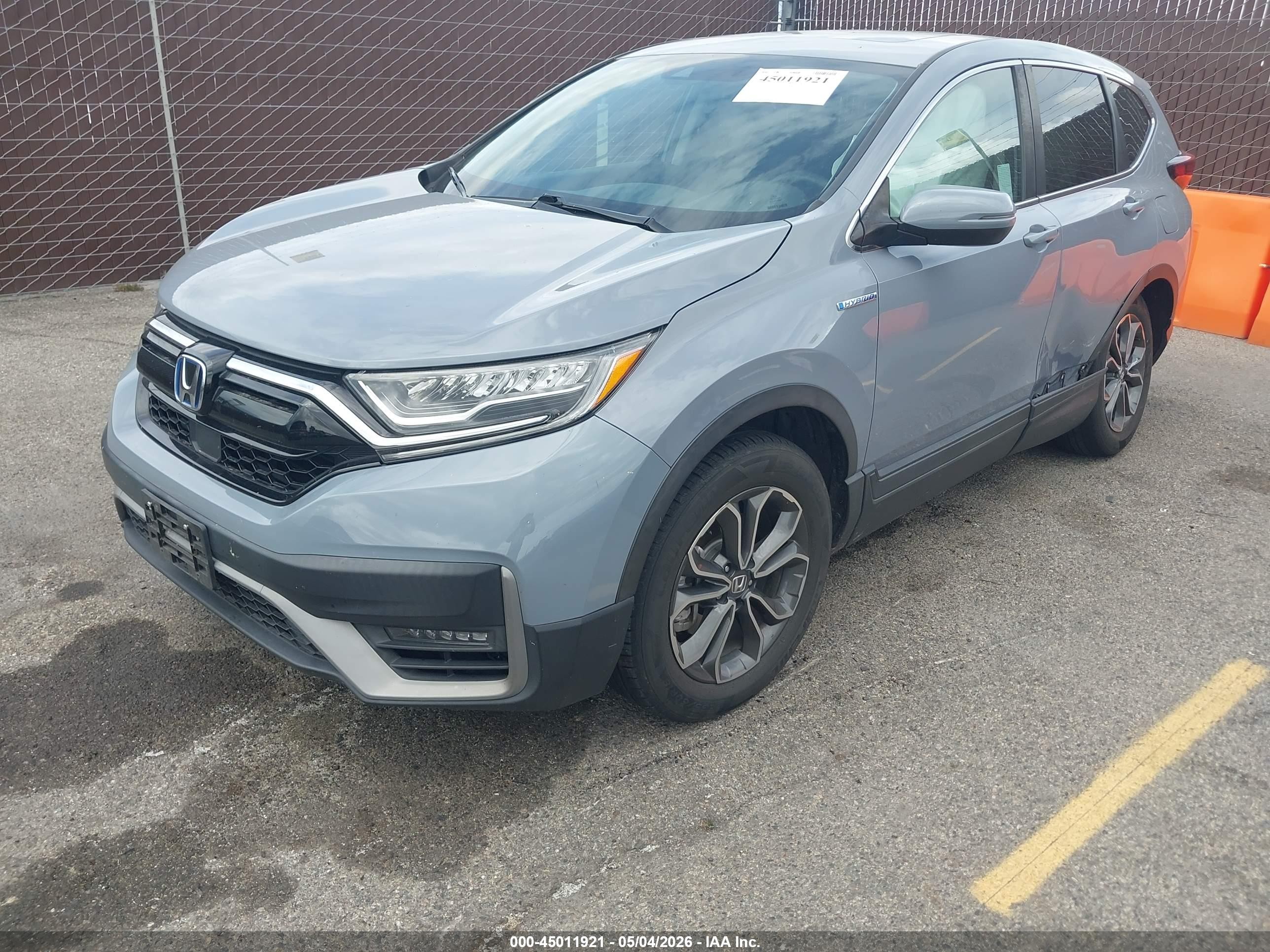 2021 Honda Cr-v Hybrid Ex Gray vin: 7FART6H55ME017065