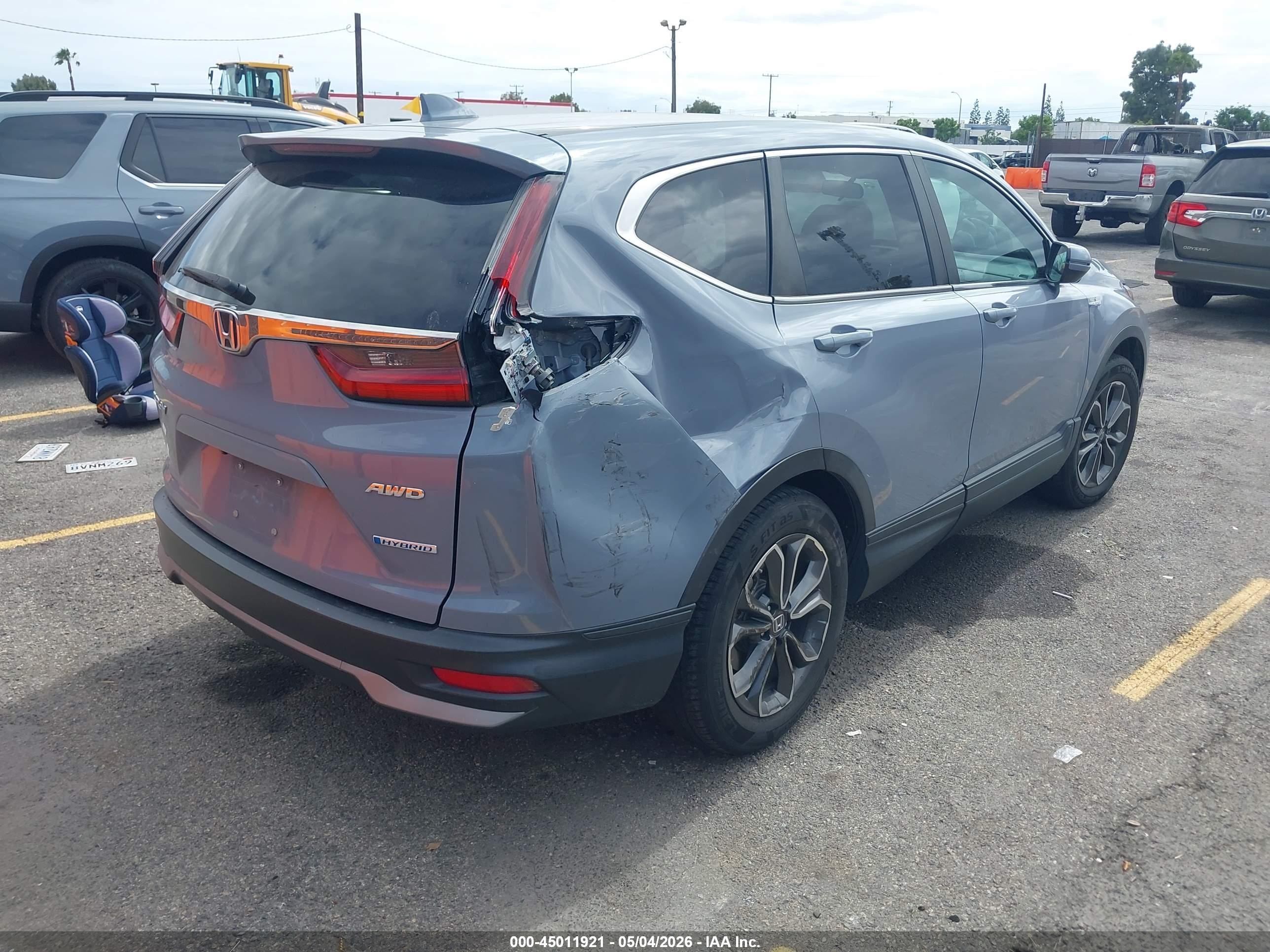 2021 Honda Cr-v Hybrid Ex Gray vin: 7FART6H55ME017065
