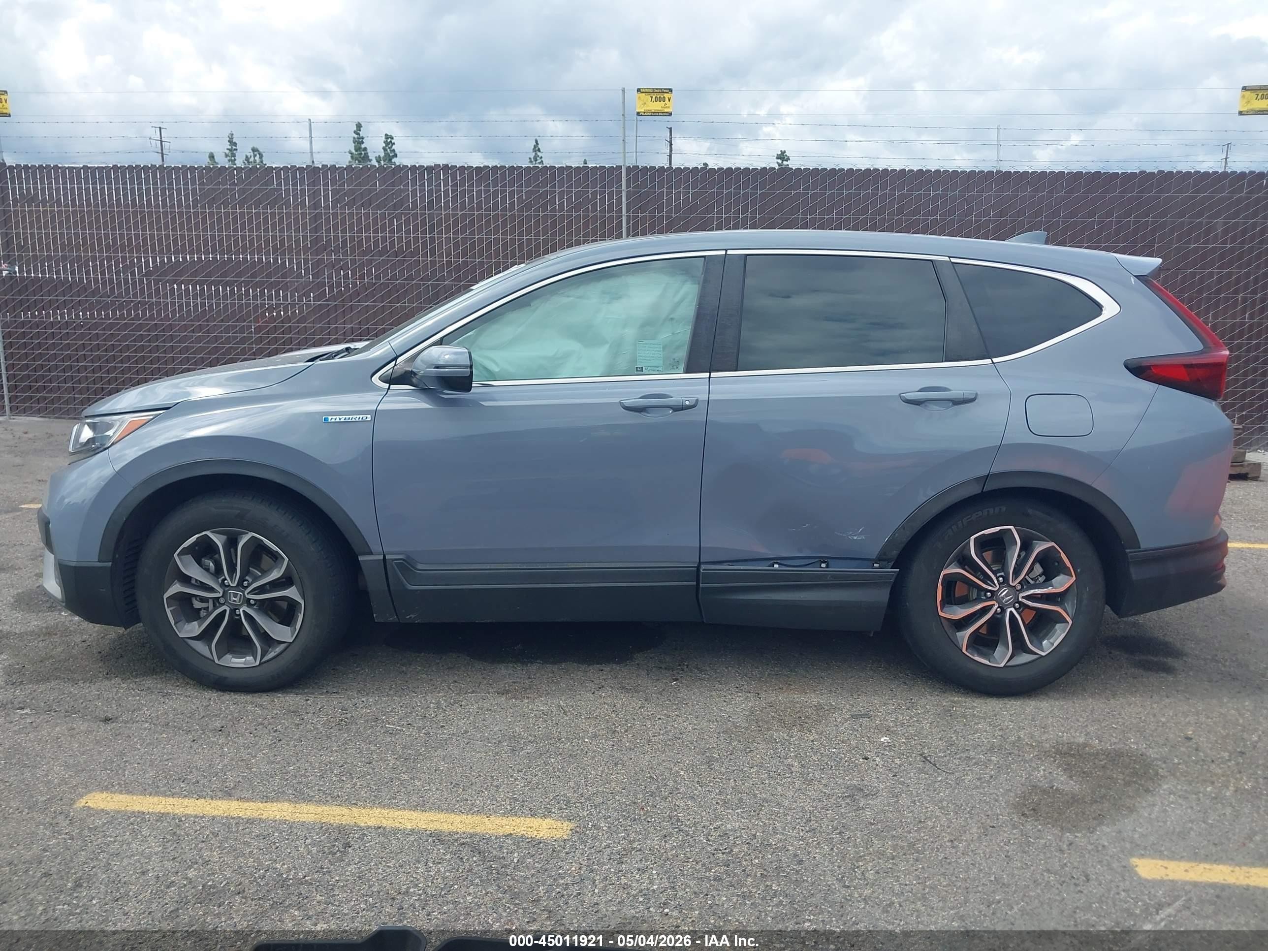 2021 Honda Cr-v Hybrid Ex Gray vin: 7FART6H55ME017065