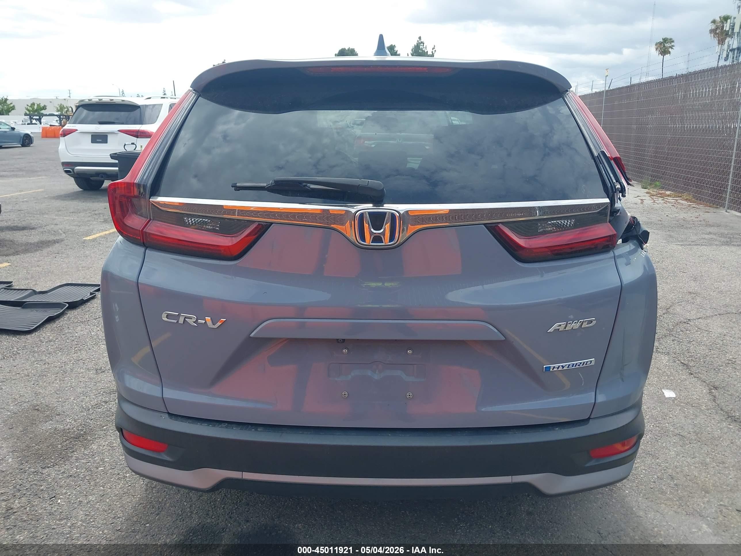 2021 Honda Cr-v Hybrid Ex Gray vin: 7FART6H55ME017065