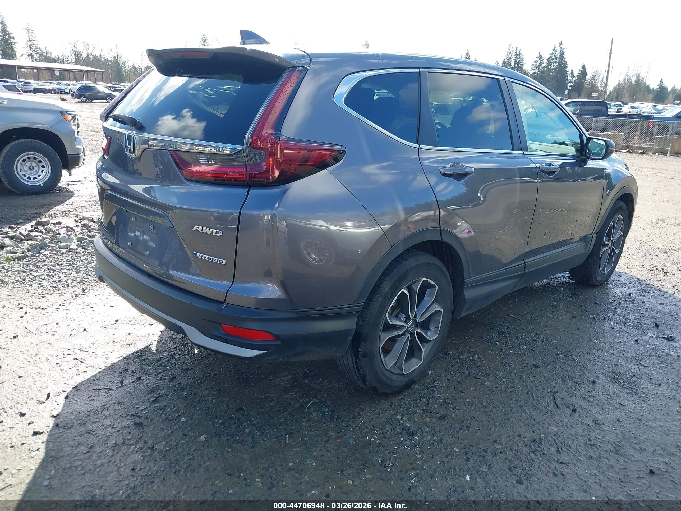 2020 Honda Cr-v Hybrid Ex-l Gray vin: 7FART6H83LE014609