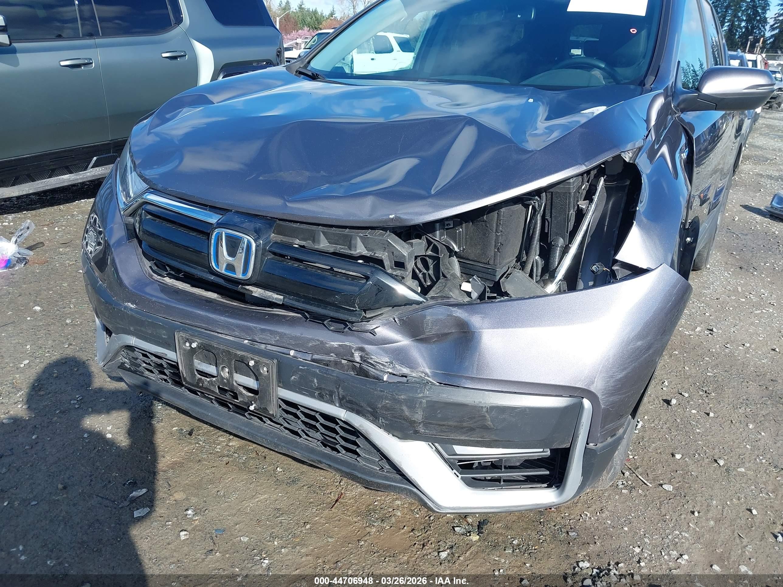 2020 Honda Cr-v Hybrid Ex-l Gray vin: 7FART6H83LE014609