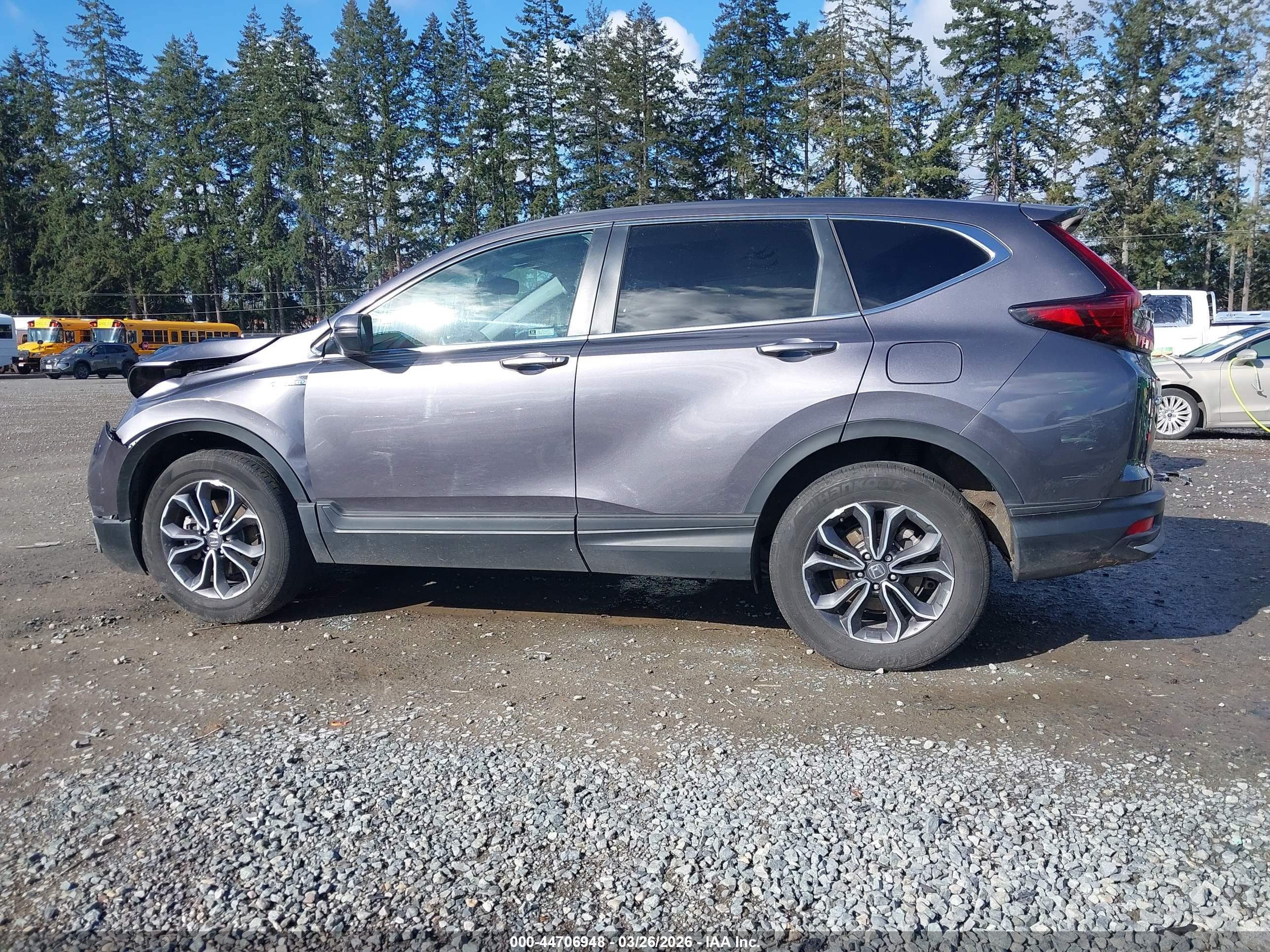 2020 Honda Cr-v Hybrid Ex-l Gray vin: 7FART6H83LE014609