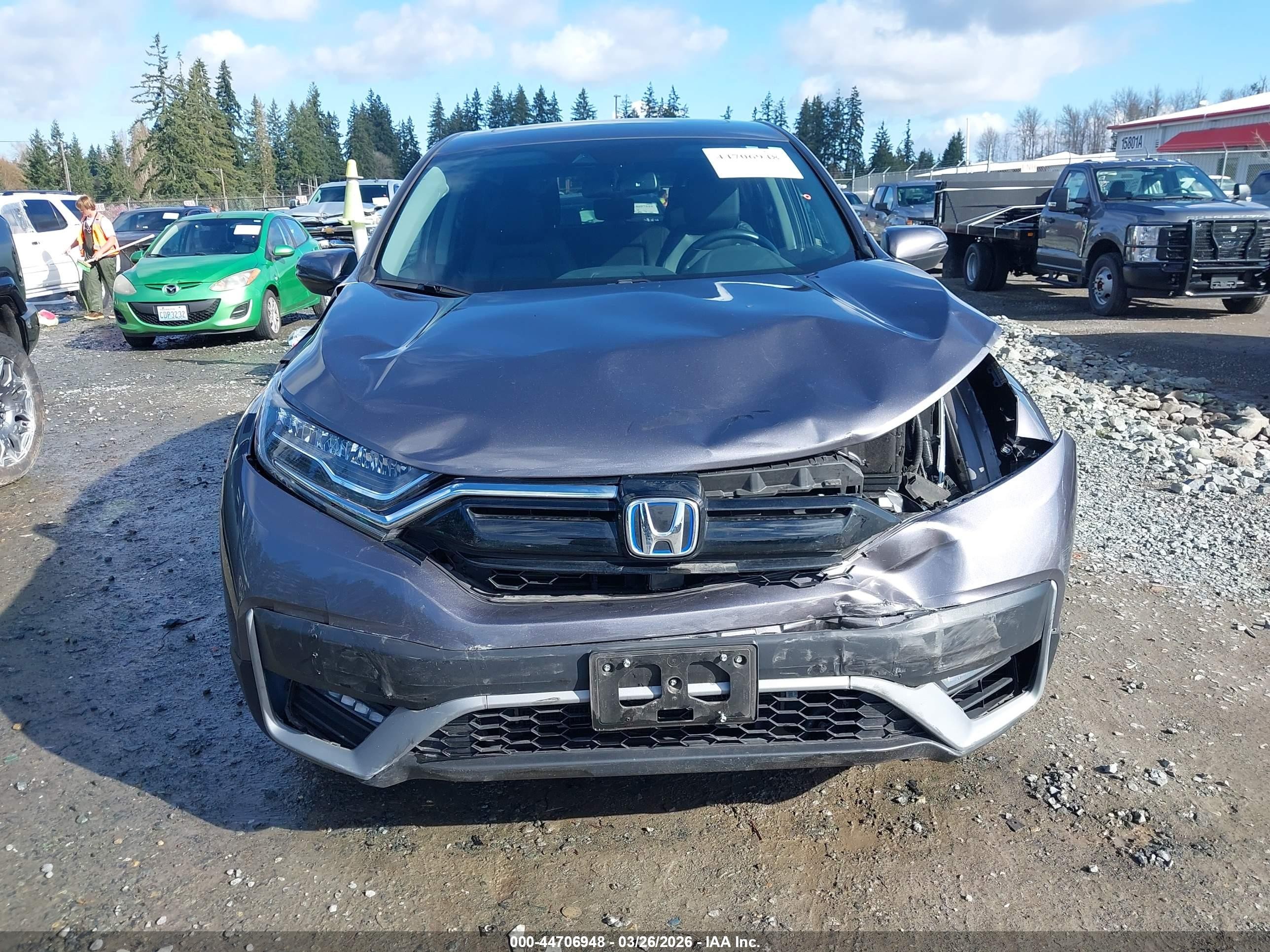 2020 Honda Cr-v Hybrid Ex-l Gray vin: 7FART6H83LE014609