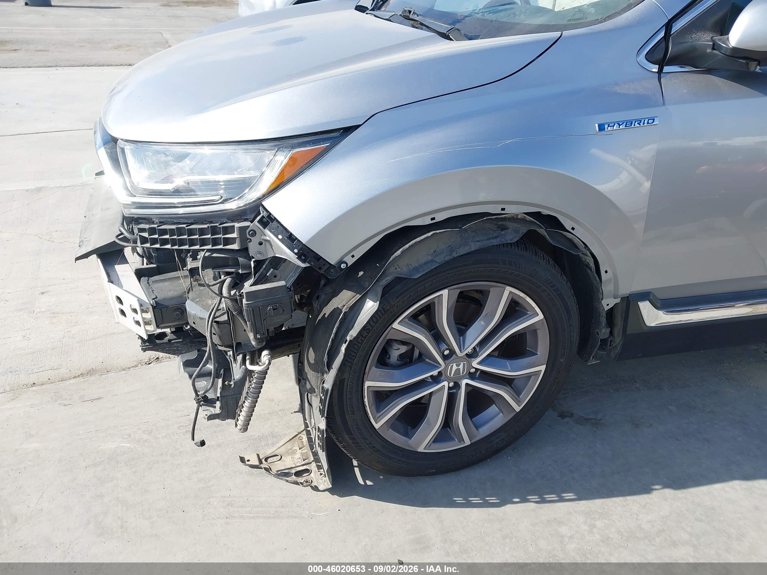 2020 Honda Cr-v Hybrid Touring Silver vin: 7FART6H93LE018541