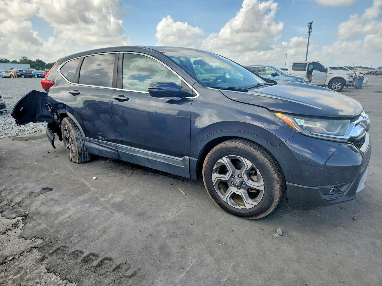 2017 Honda Cr-v Ex Gray vin: 7FARW1H52HE020506