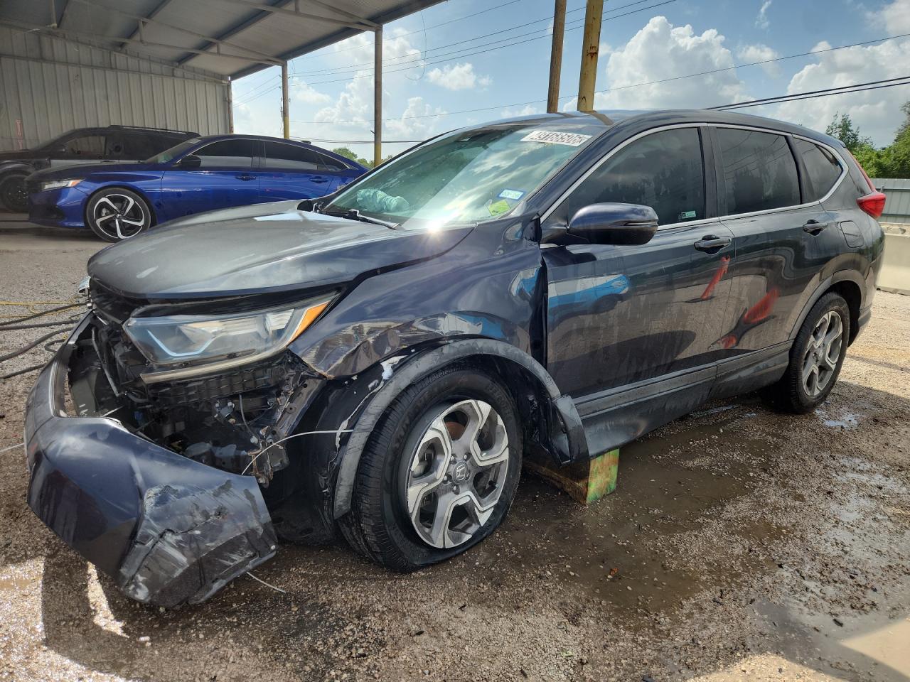 2019 Honda Cr-v Ex Charcoal vin: 7FARW1H58KE001479 Damage: Left Front Fender, Dent(S) W/ Paint Dmg, > 12 Inches