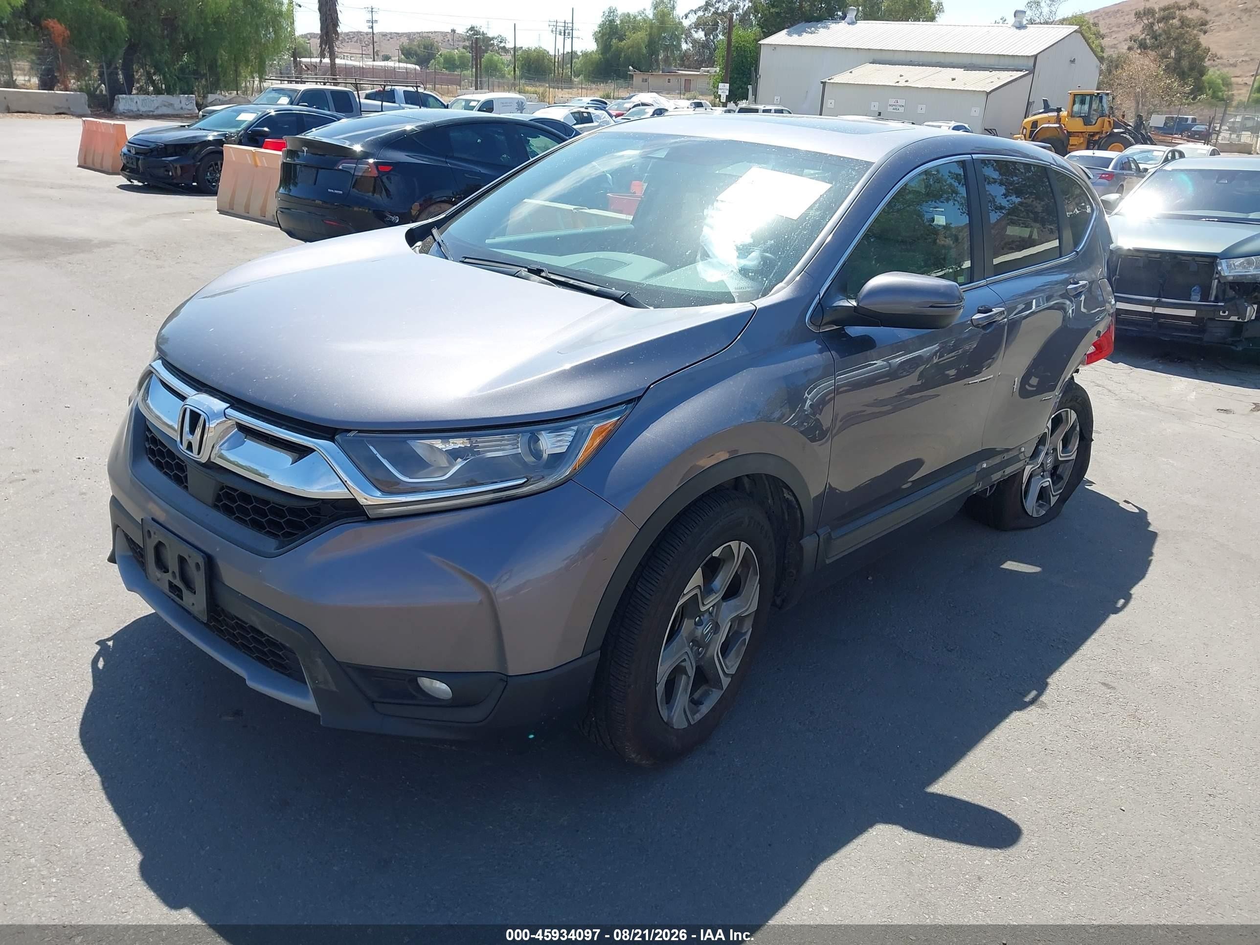 2017 Honda Cr-v Ex-l/ex-l Navi Gray vin: 7FARW1H80HE032275