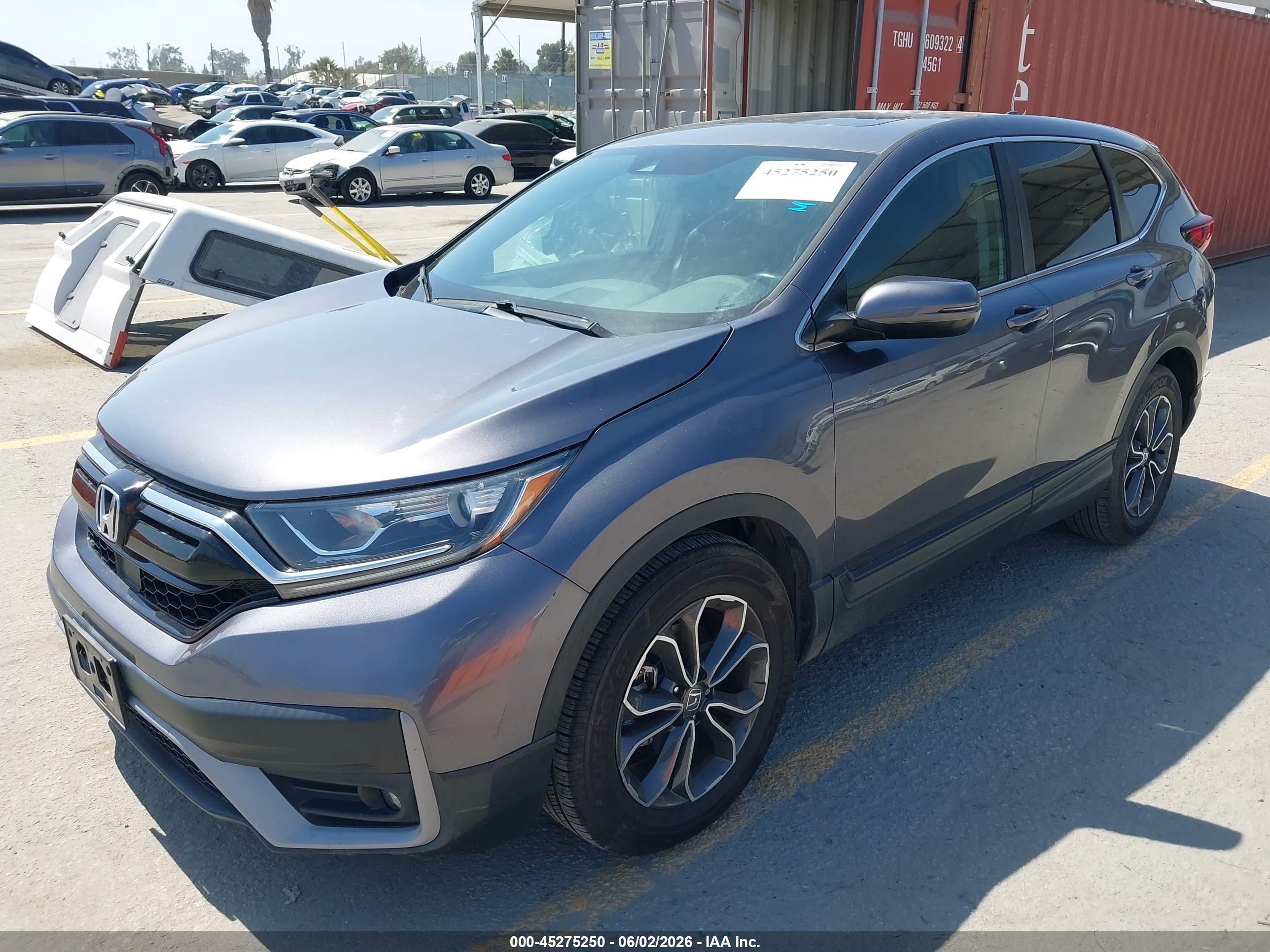 2022 Honda Cr-v 2wd Ex-l Gray vin: 7FARW1H80NE006674