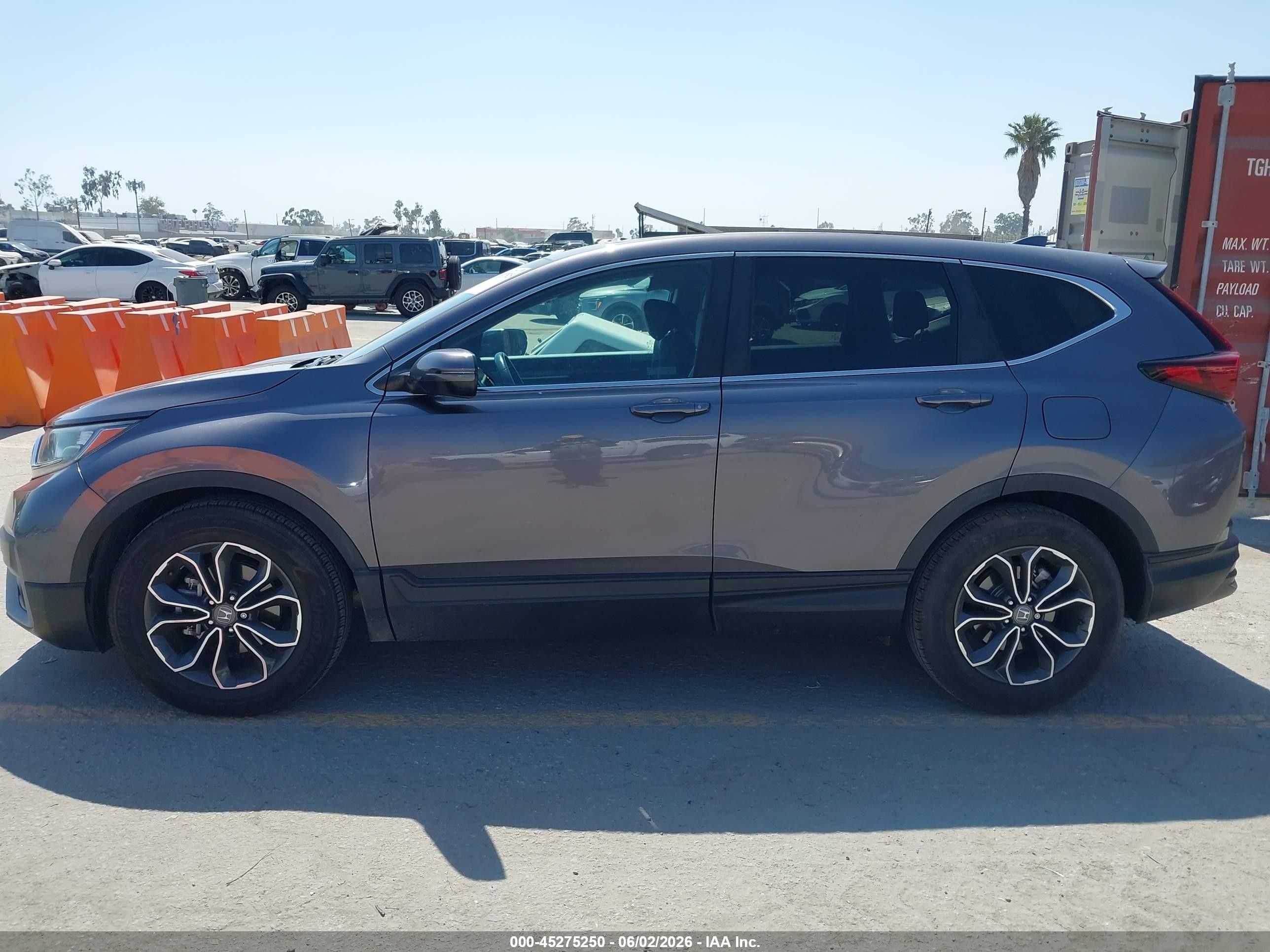2022 Honda Cr-v 2wd Ex-l Gray vin: 7FARW1H80NE006674