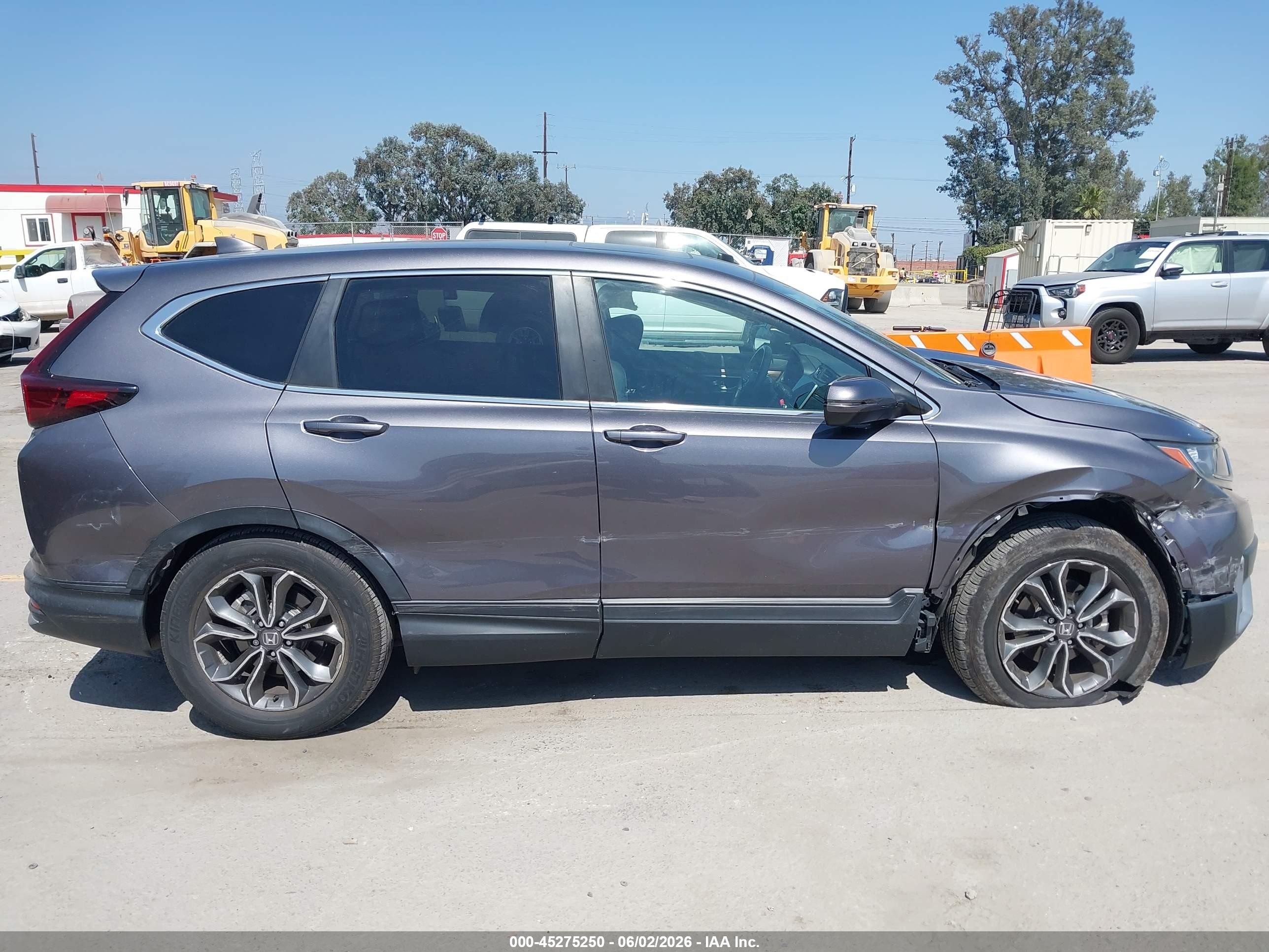 2022 Honda Cr-v 2wd Ex-l Gray vin: 7FARW1H80NE006674