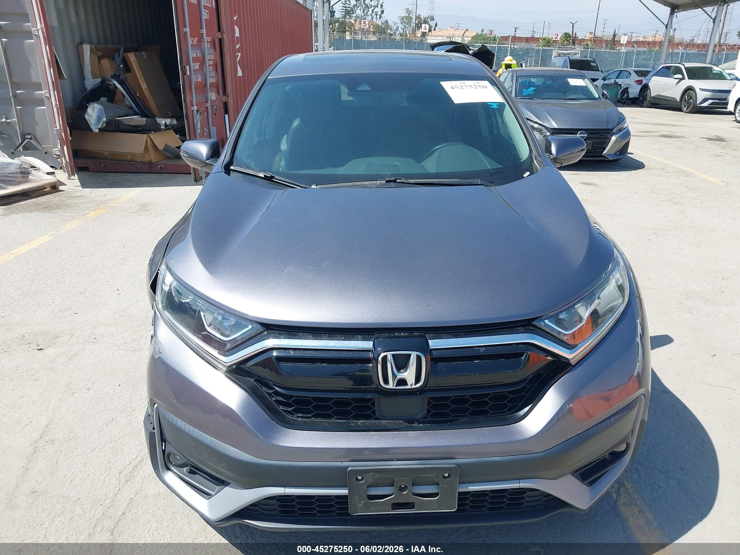 2022 Honda Cr-v 2wd Ex-l Gray vin: 7FARW1H80NE006674