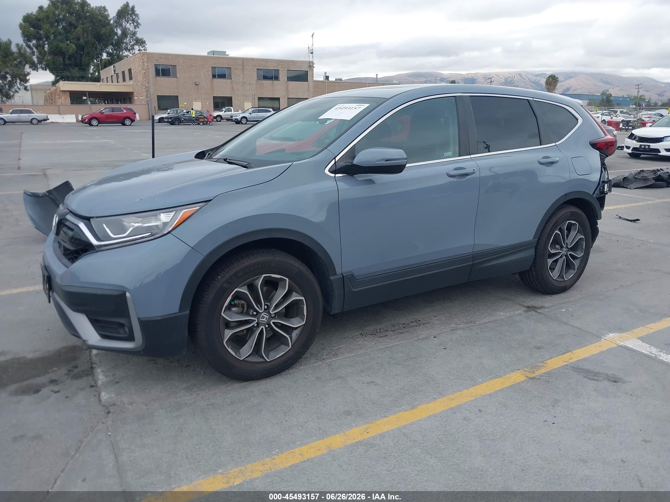 2022 Honda Cr-v 2wd Ex-l Синий vin: 7FARW1H80NE016878