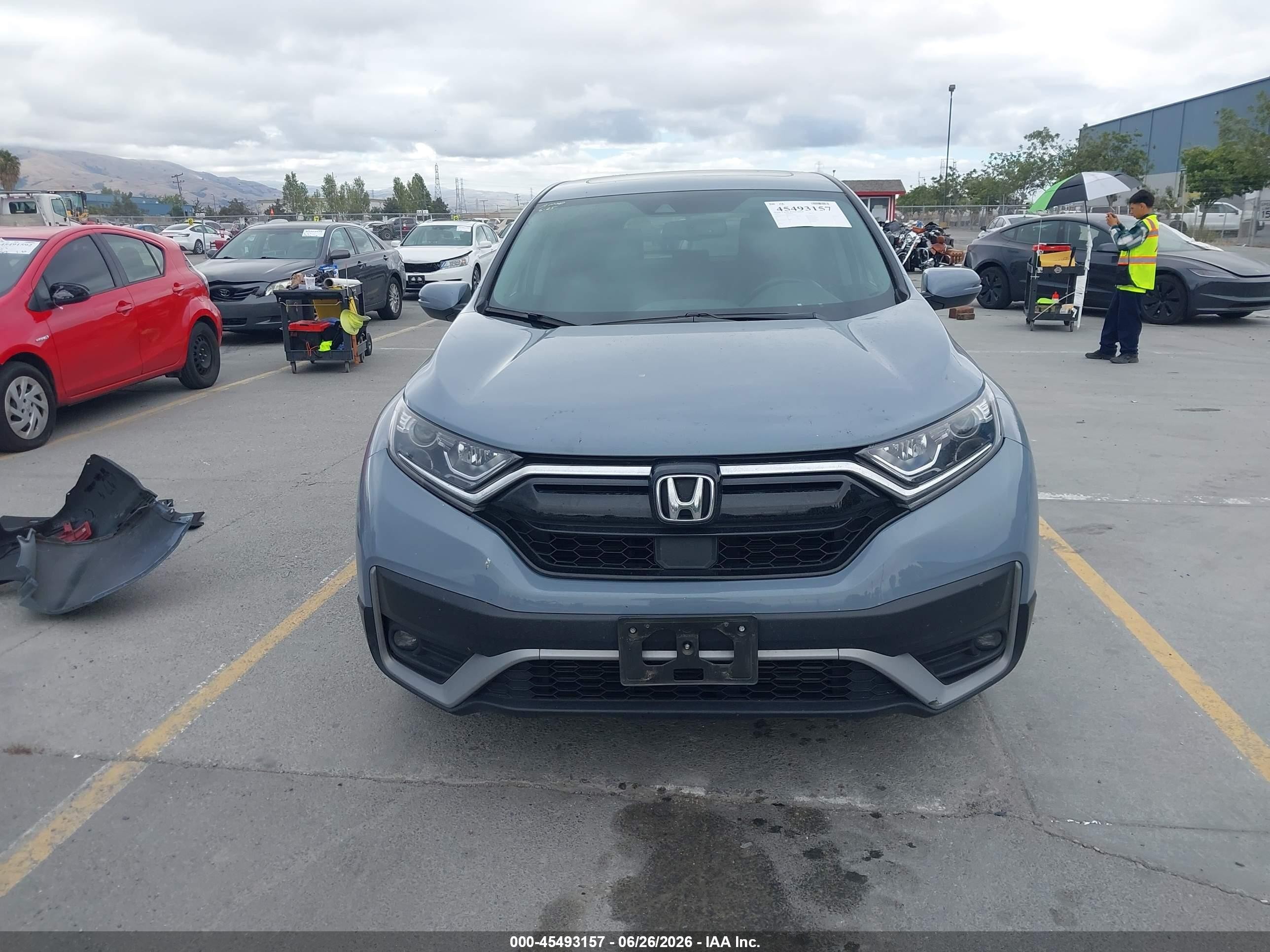 2022 Honda Cr-v 2wd Ex-l Синий vin: 7FARW1H80NE016878