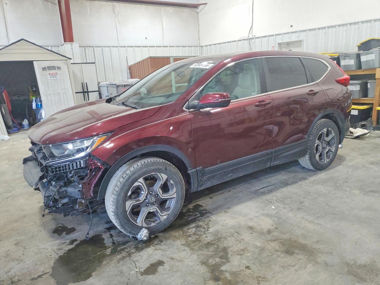 2019 Honda Cr-v Exl Burgundy vin: 7FARW1H83KE012576