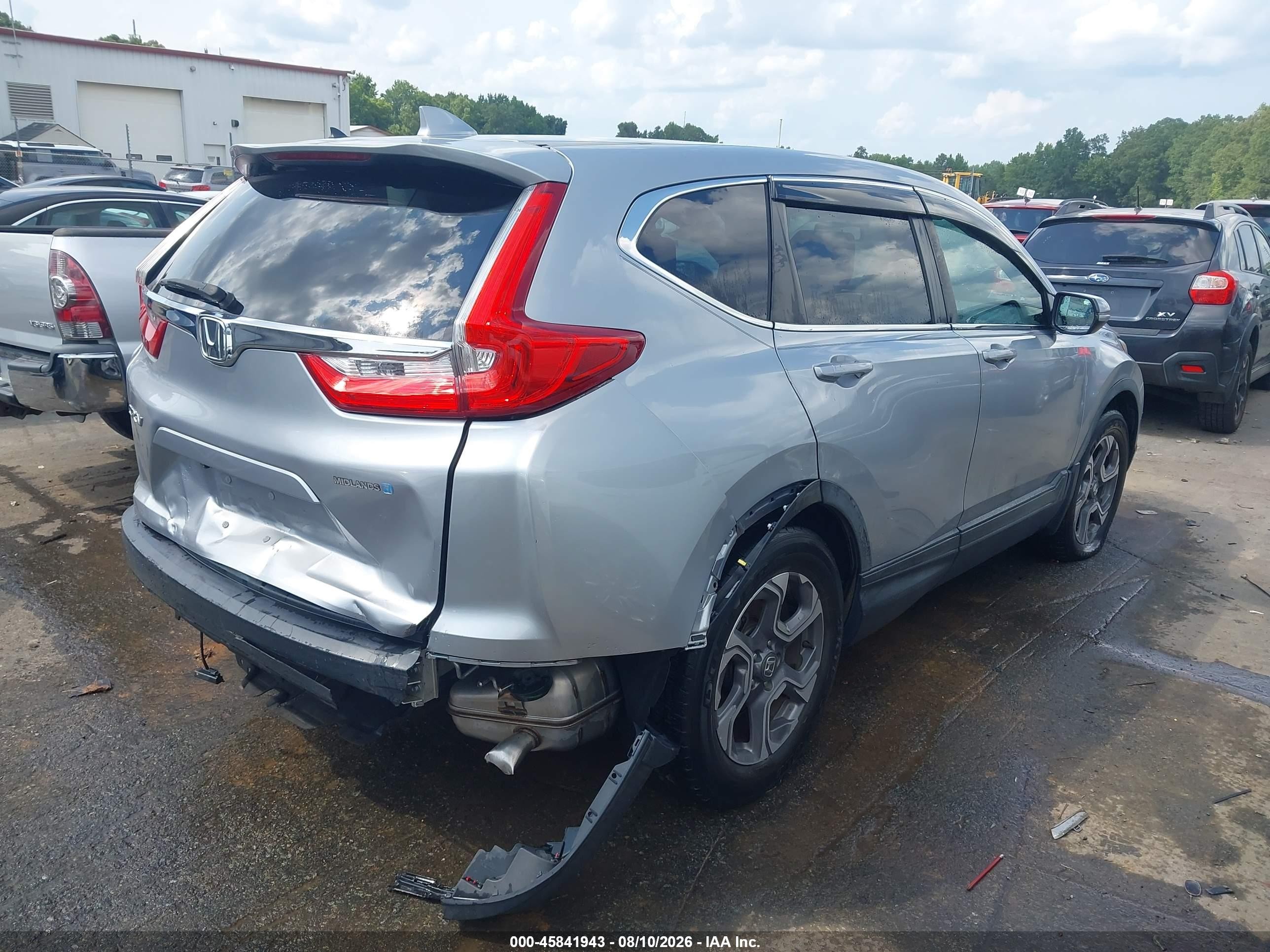 2018 Honda Cr-v Ex-l/ex-l Navi Silver vin: 7FARW1H85JE038319