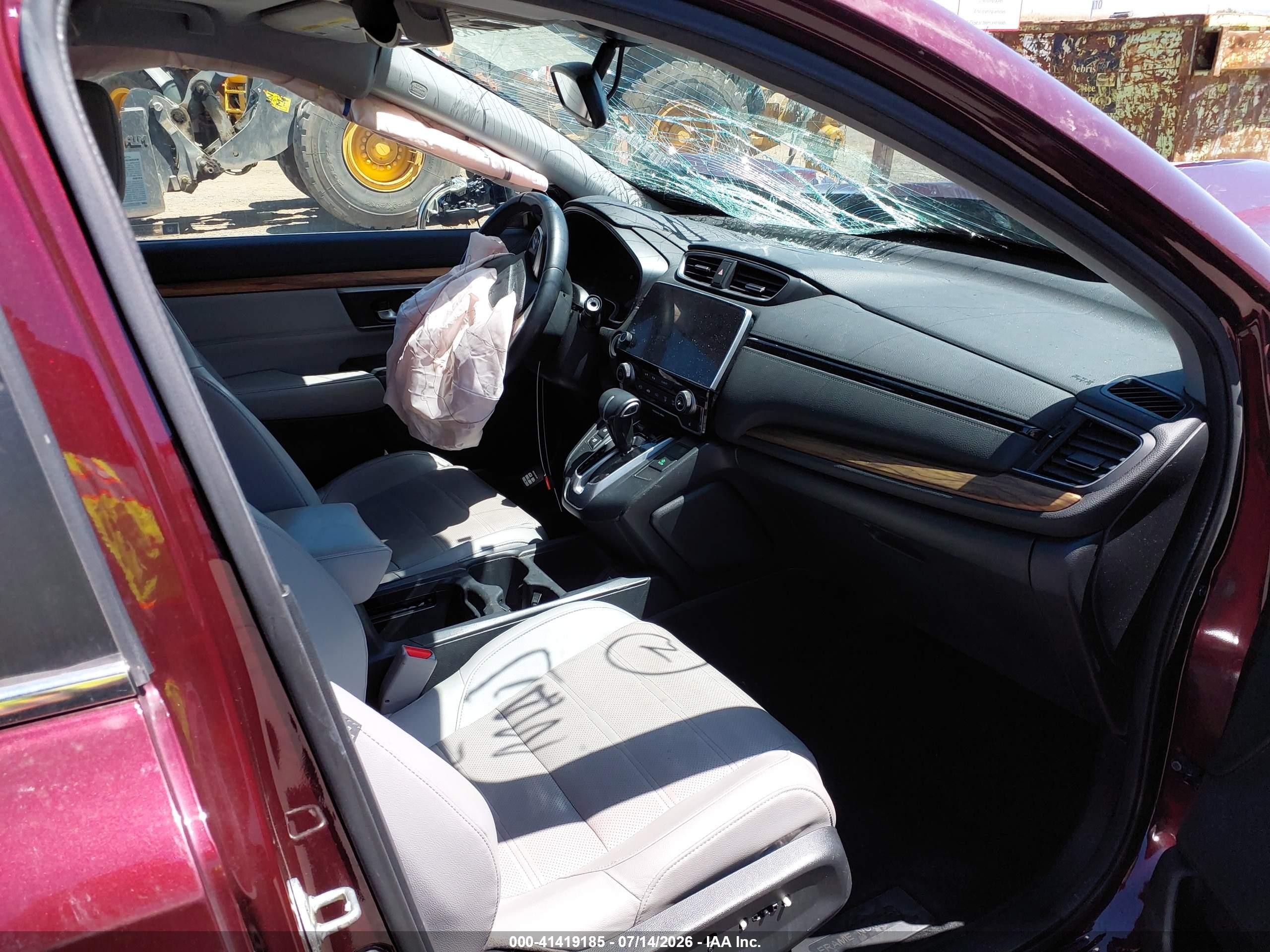 2017 Honda Cr-v Ex-l/ex-l Navi Burgundy vin: 7FARW1H87HE037277