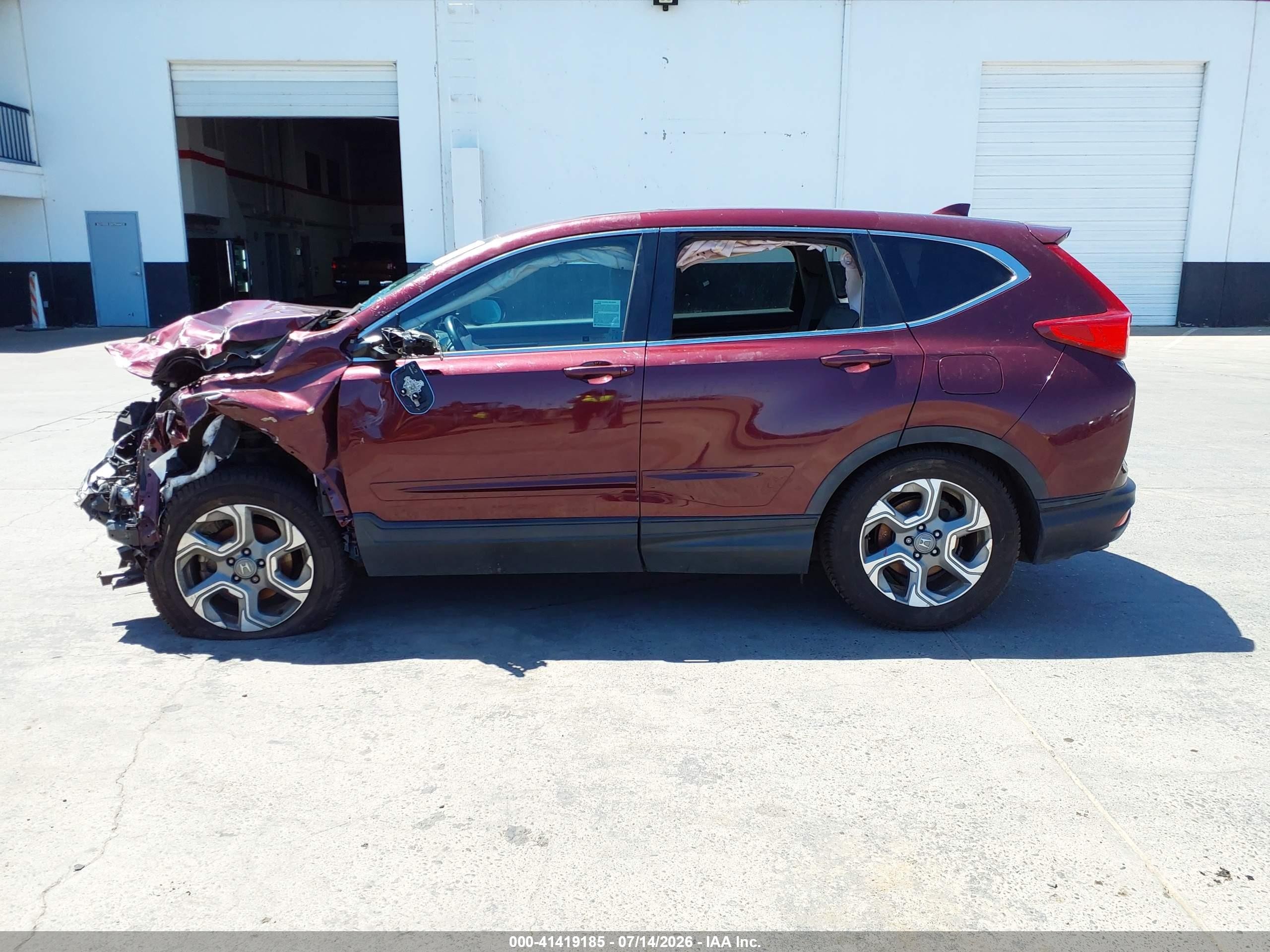 2017 Honda Cr-v Ex-l/ex-l Navi Burgundy vin: 7FARW1H87HE037277