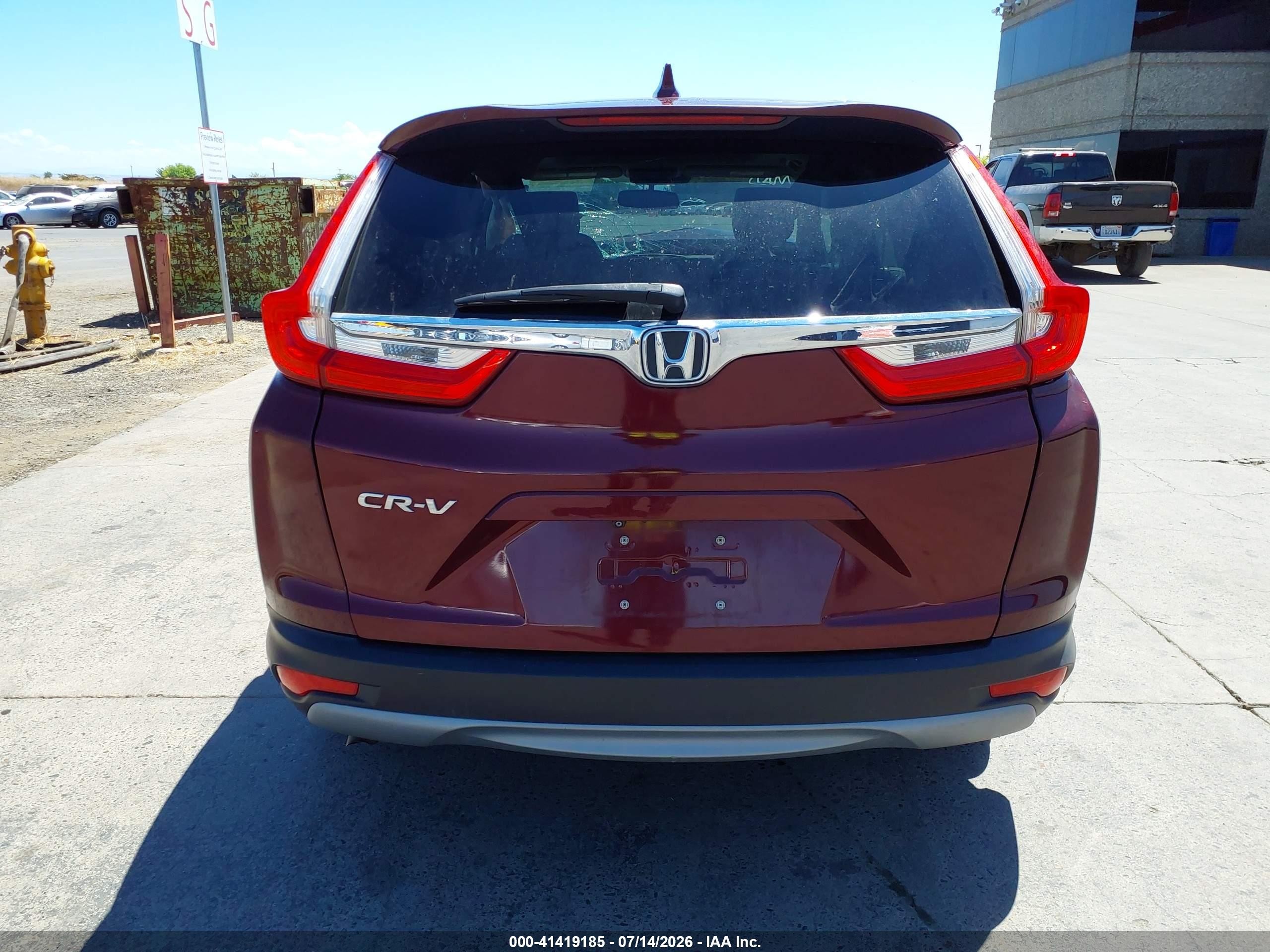 2017 Honda Cr-v Ex-l/ex-l Navi Burgundy vin: 7FARW1H87HE037277