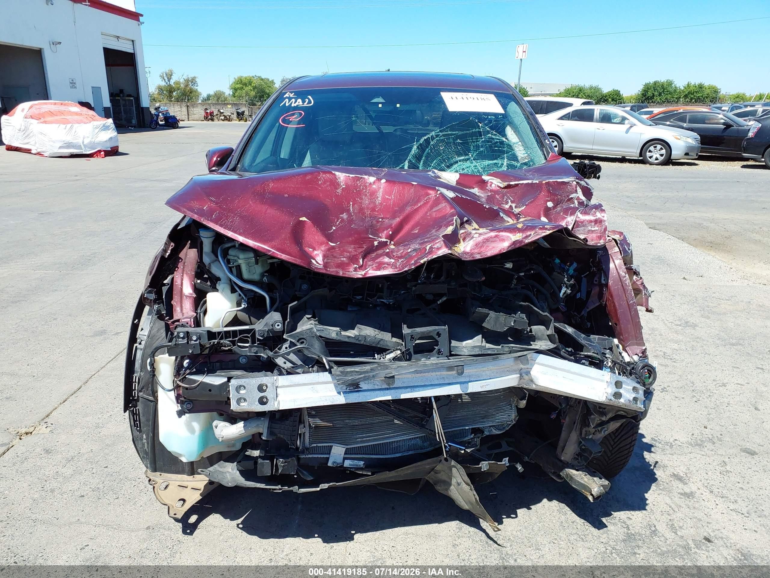 2017 Honda Cr-v Ex-l/ex-l Navi Burgundy vin: 7FARW1H87HE037277
