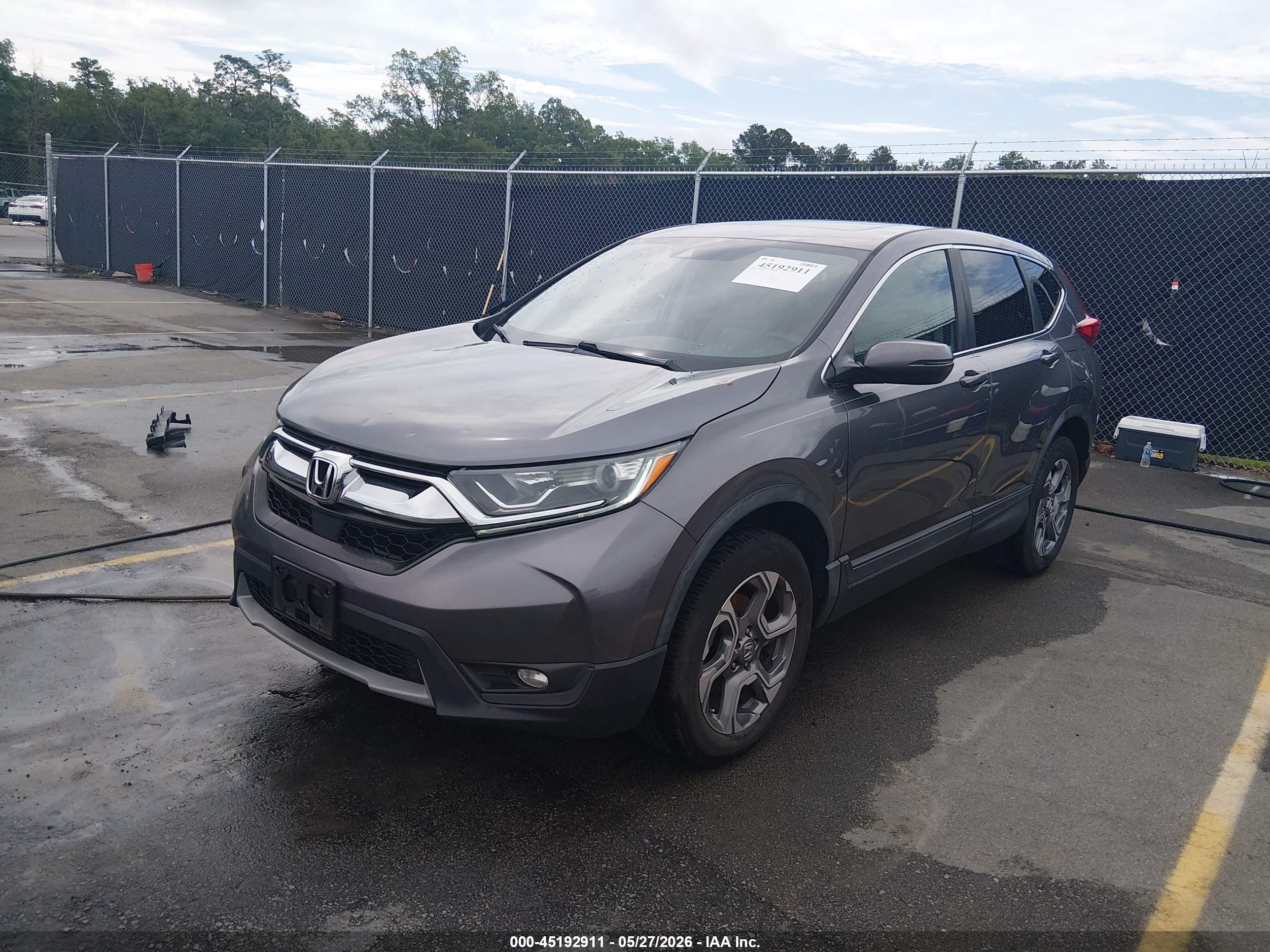 2018 Honda Cr-v Ex Gray vin: 7FARW2H51JE027684
