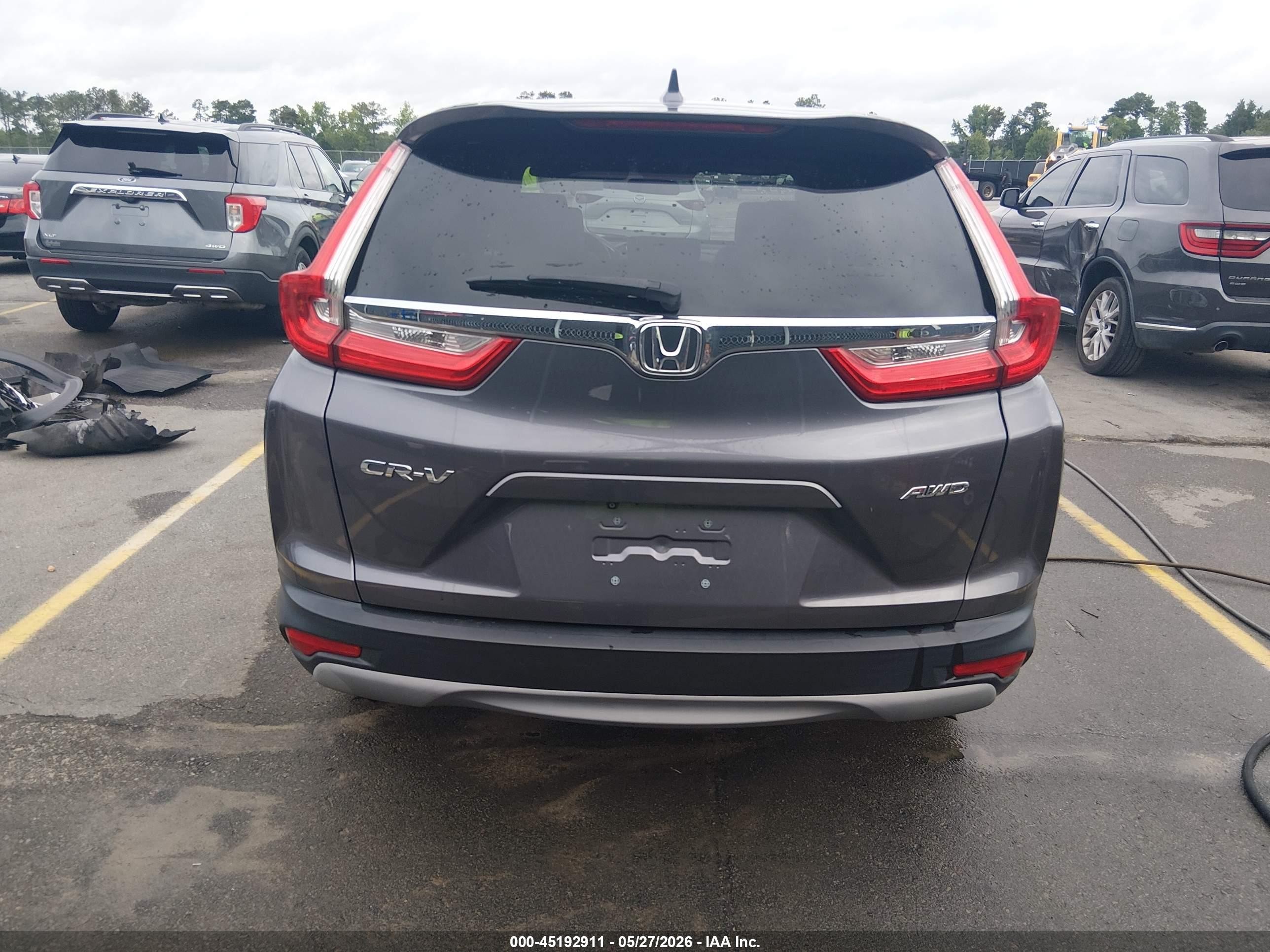 2018 Honda Cr-v Ex Gray vin: 7FARW2H51JE027684