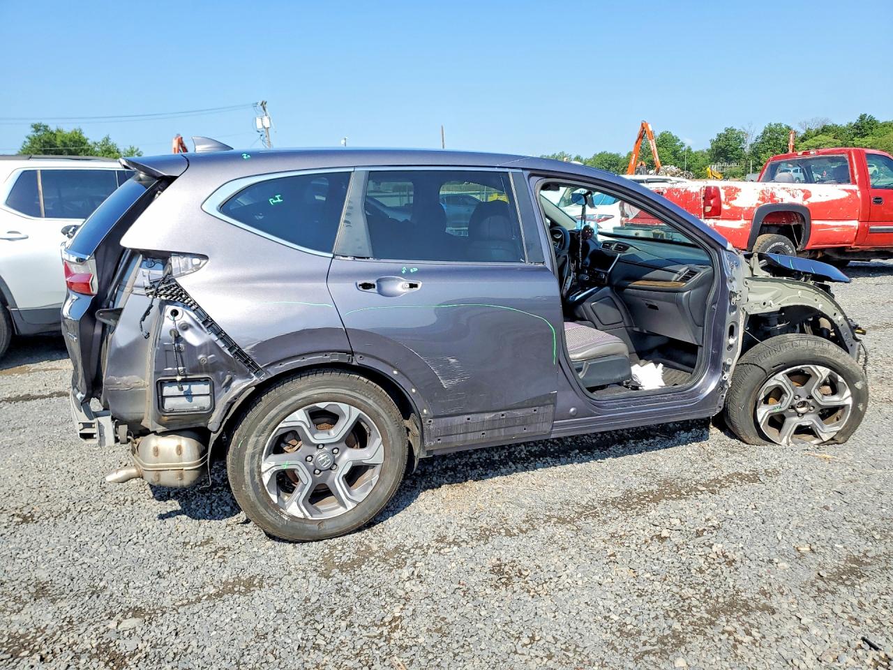 2018 Honda Cr-v Ex Gray vin: 7FARW2H52JE067515