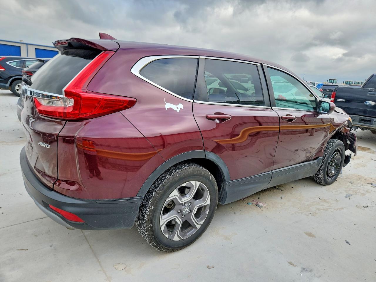 2019 Honda Cr-v Ex Maroon vin: 7FARW2H52KE025508