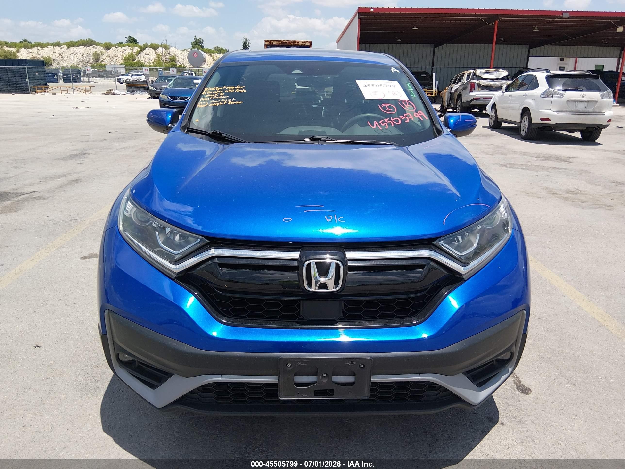 2021 Honda Cr-v Awd Ex Blue vin: 7FARW2H52ME005052