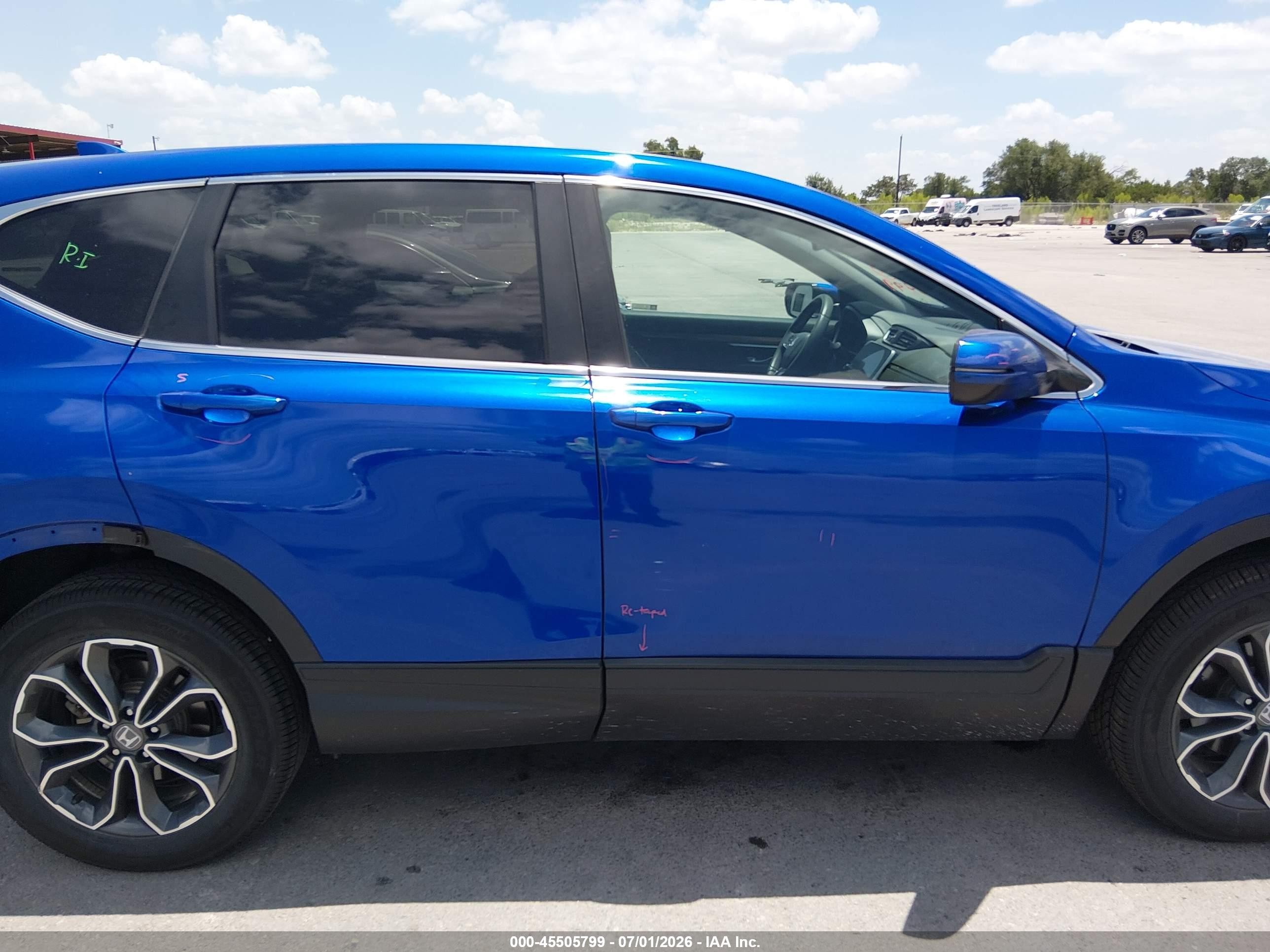 2021 Honda Cr-v Awd Ex Blue vin: 7FARW2H52ME005052