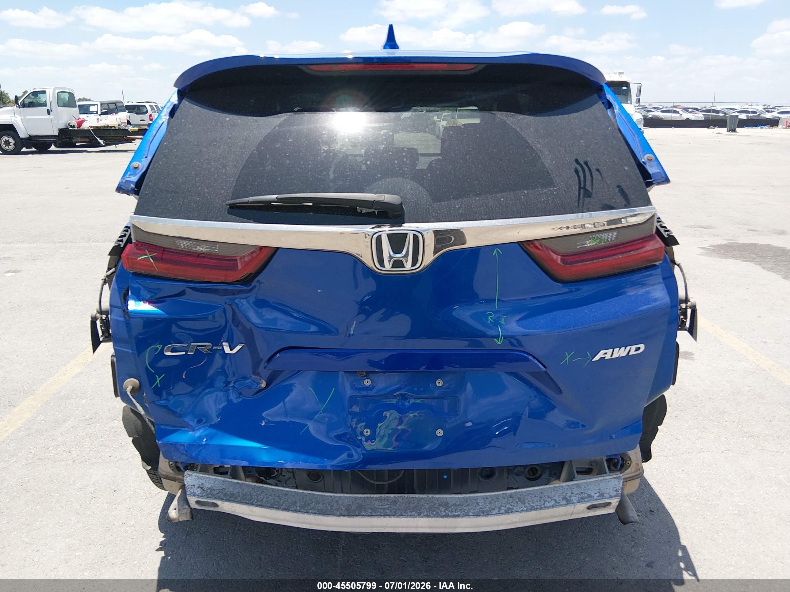 2021 Honda Cr-v Awd Ex Blue vin: 7FARW2H52ME005052