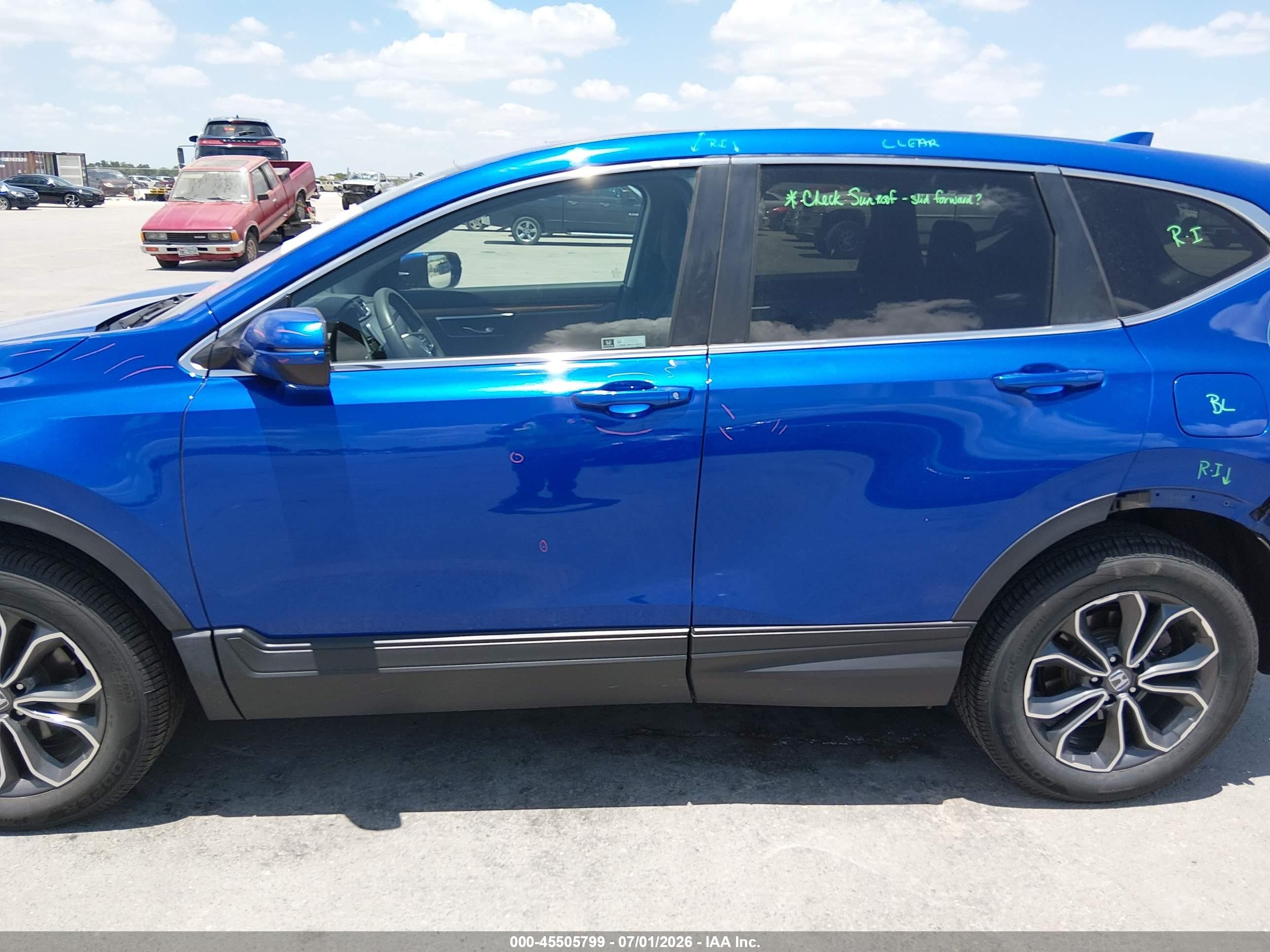 2021 Honda Cr-v Awd Ex Blue vin: 7FARW2H52ME005052
