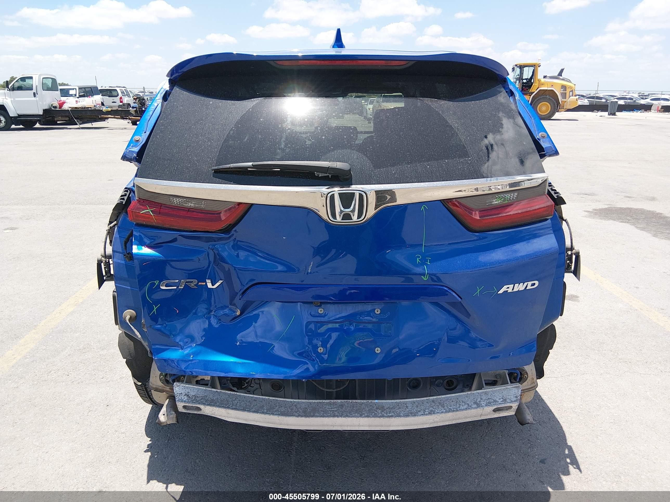 2021 Honda Cr-v Awd Ex Blue vin: 7FARW2H52ME005052