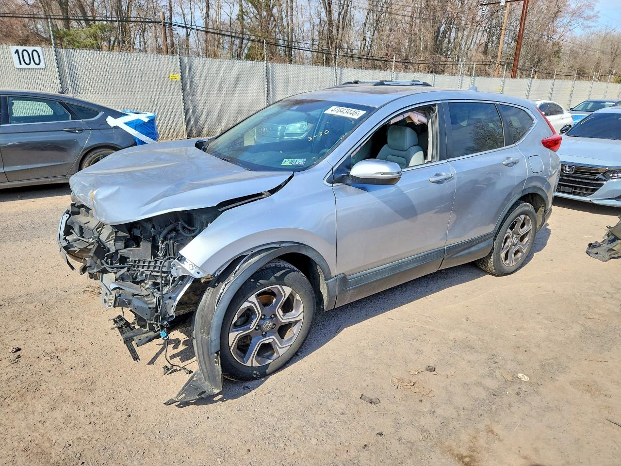 2018 Honda Cr-v Ex Silver vin: 7FARW2H53JE094187