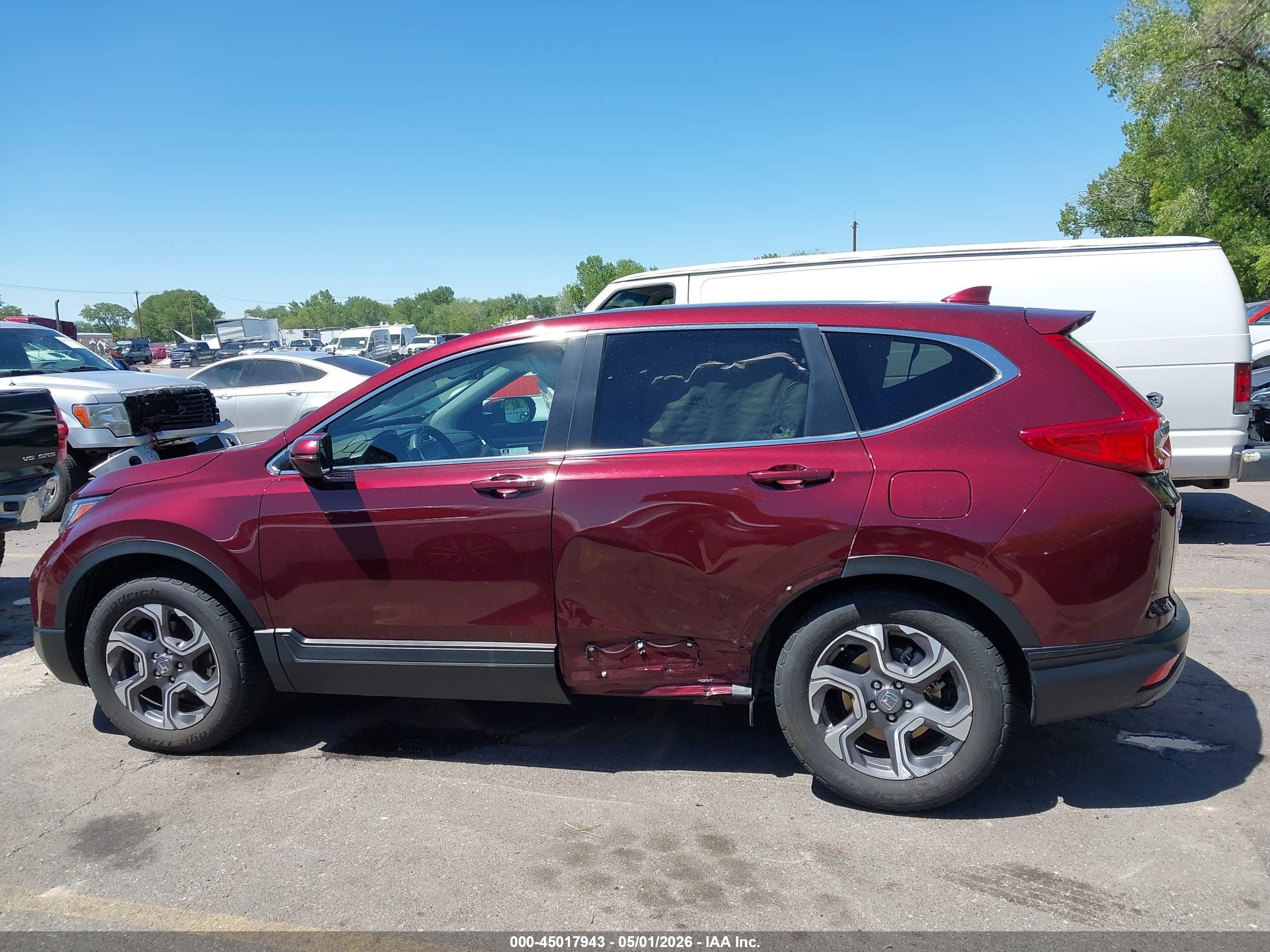 2018 Honda Cr-v Ex Maroon vin: 7FARW2H54JE001743