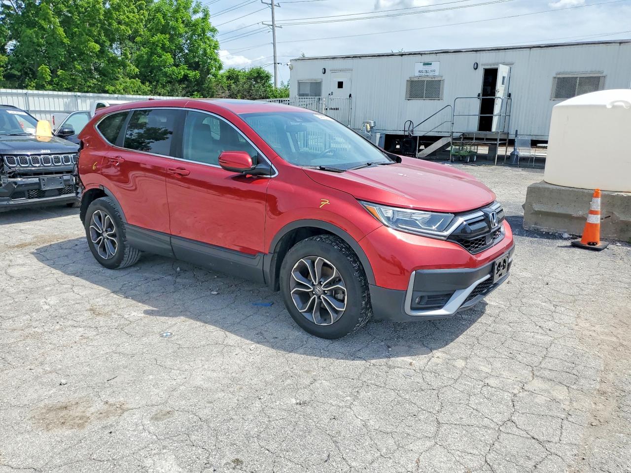 2021 Honda Cr-v Ex Red vin: 7FARW2H54ME000581