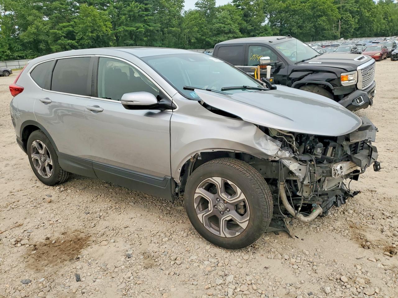 2018 Honda Cr-v Ex Silver vin: 7FARW2H57JE056901