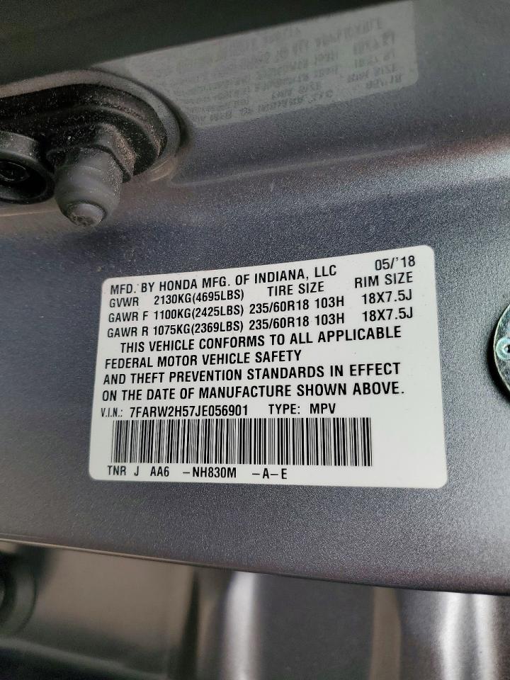 2018 Honda Cr-v Ex Silver vin: 7FARW2H57JE056901