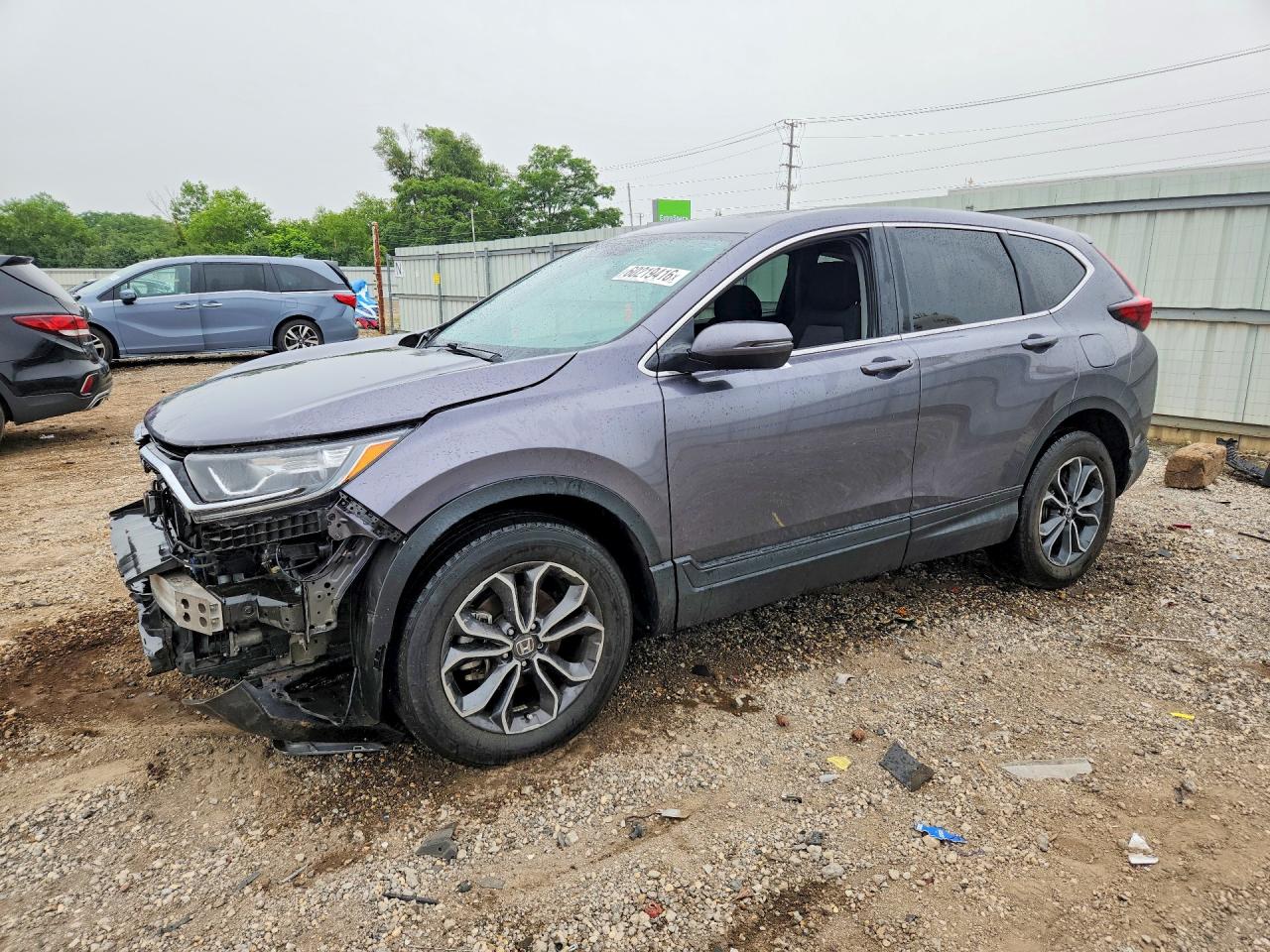 2022 Honda Cr-v Ex Gray vin: 7FARW2H57NE001029