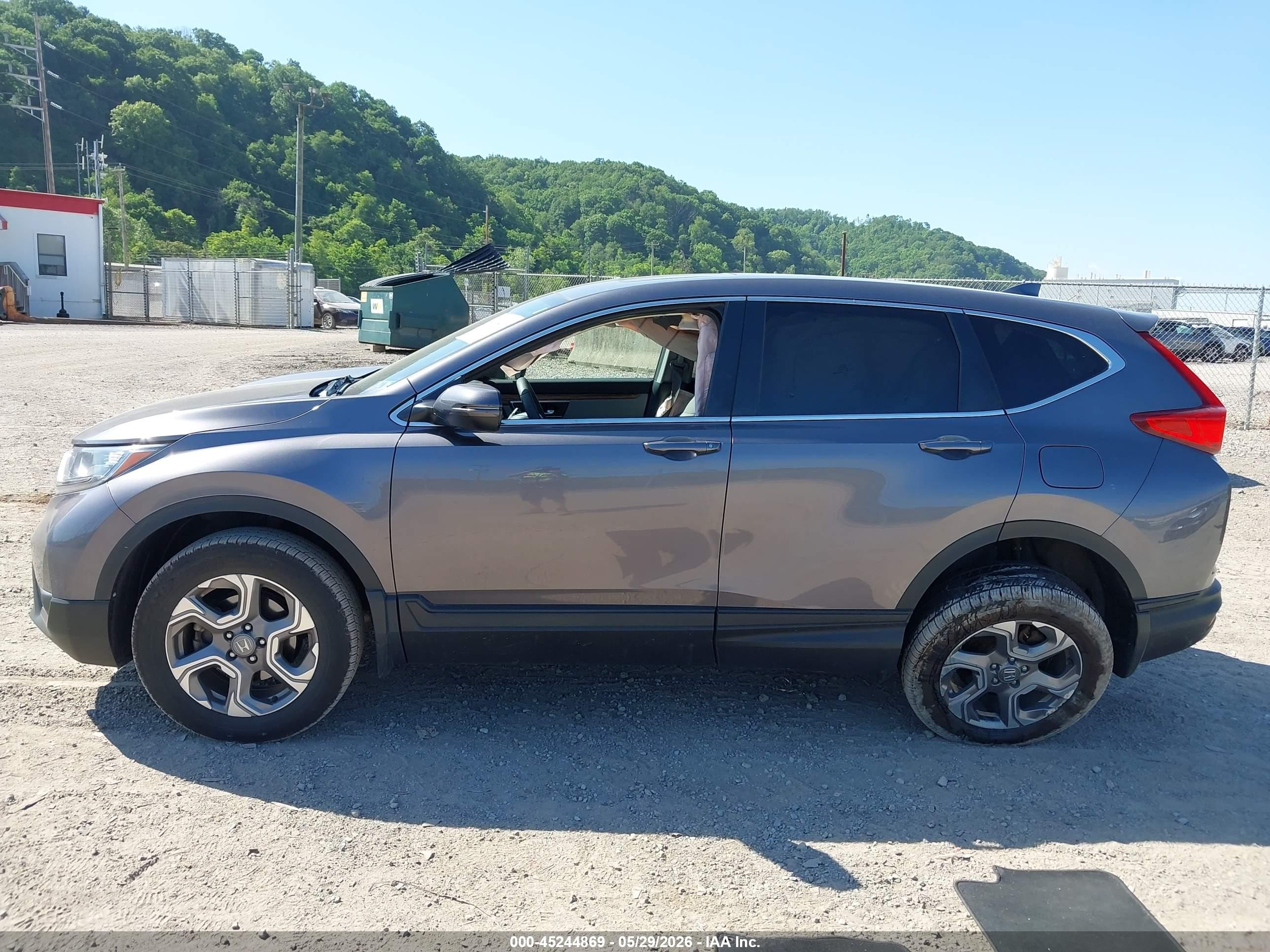2018 Honda Cr-v Ex Gray vin: 7FARW2H58JE019436