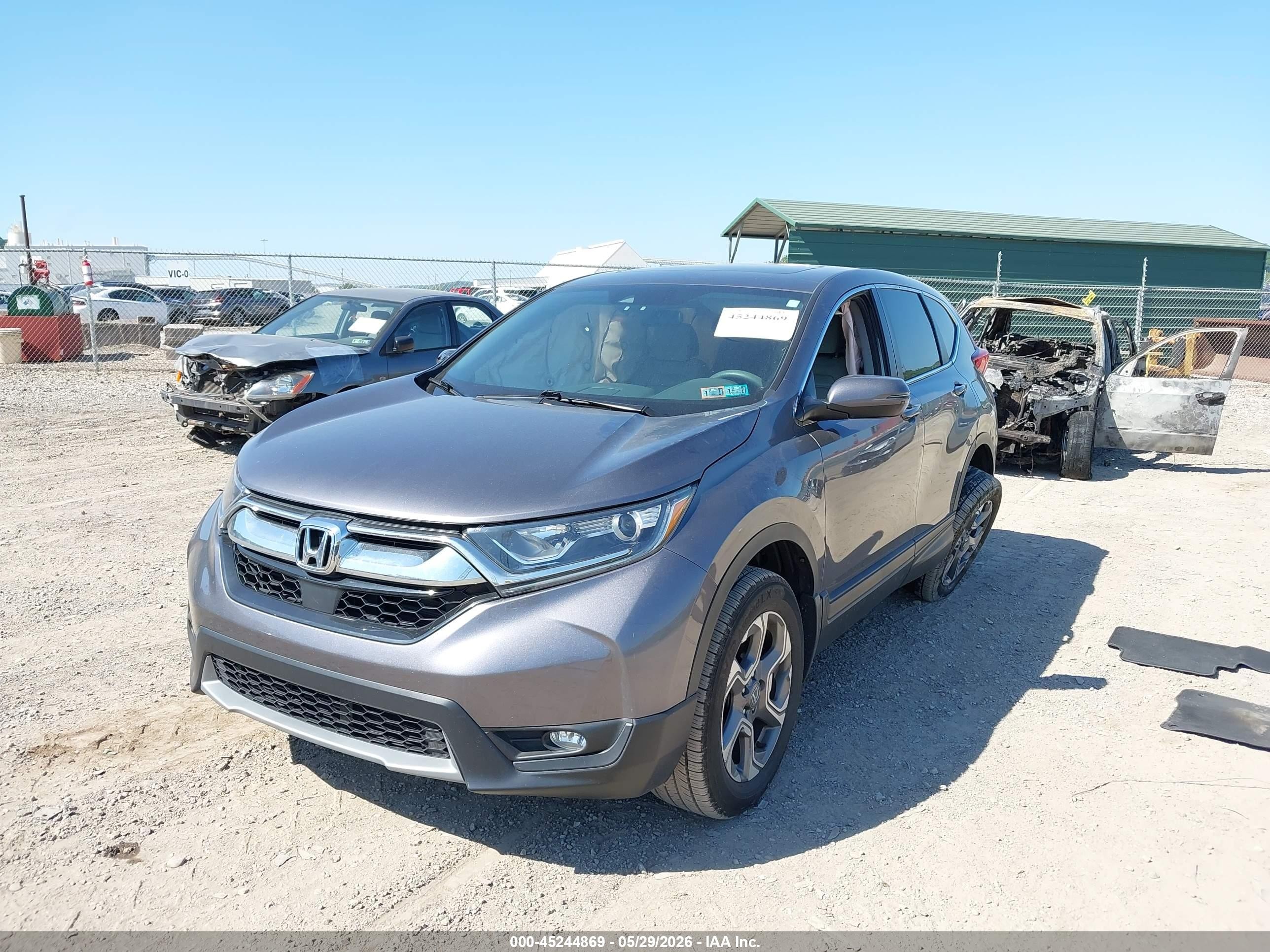 2018 Honda Cr-v Ex Gray vin: 7FARW2H58JE019436
