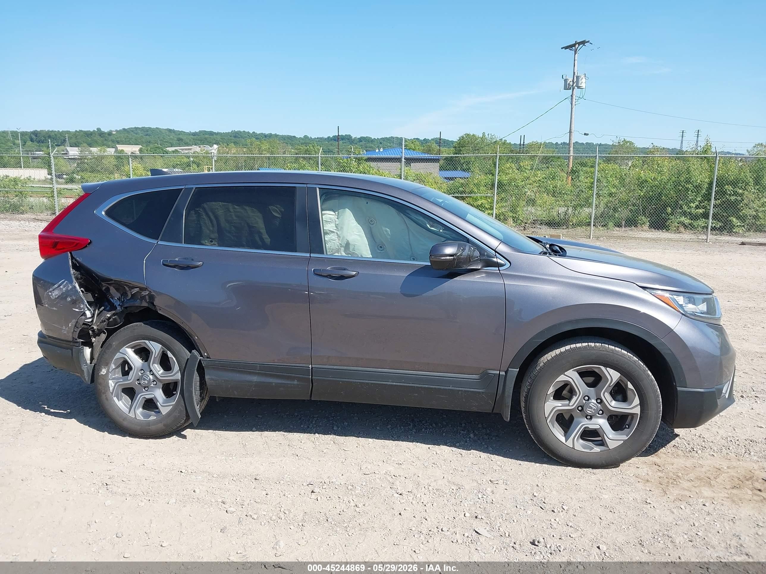 2018 Honda Cr-v Ex Gray vin: 7FARW2H58JE019436