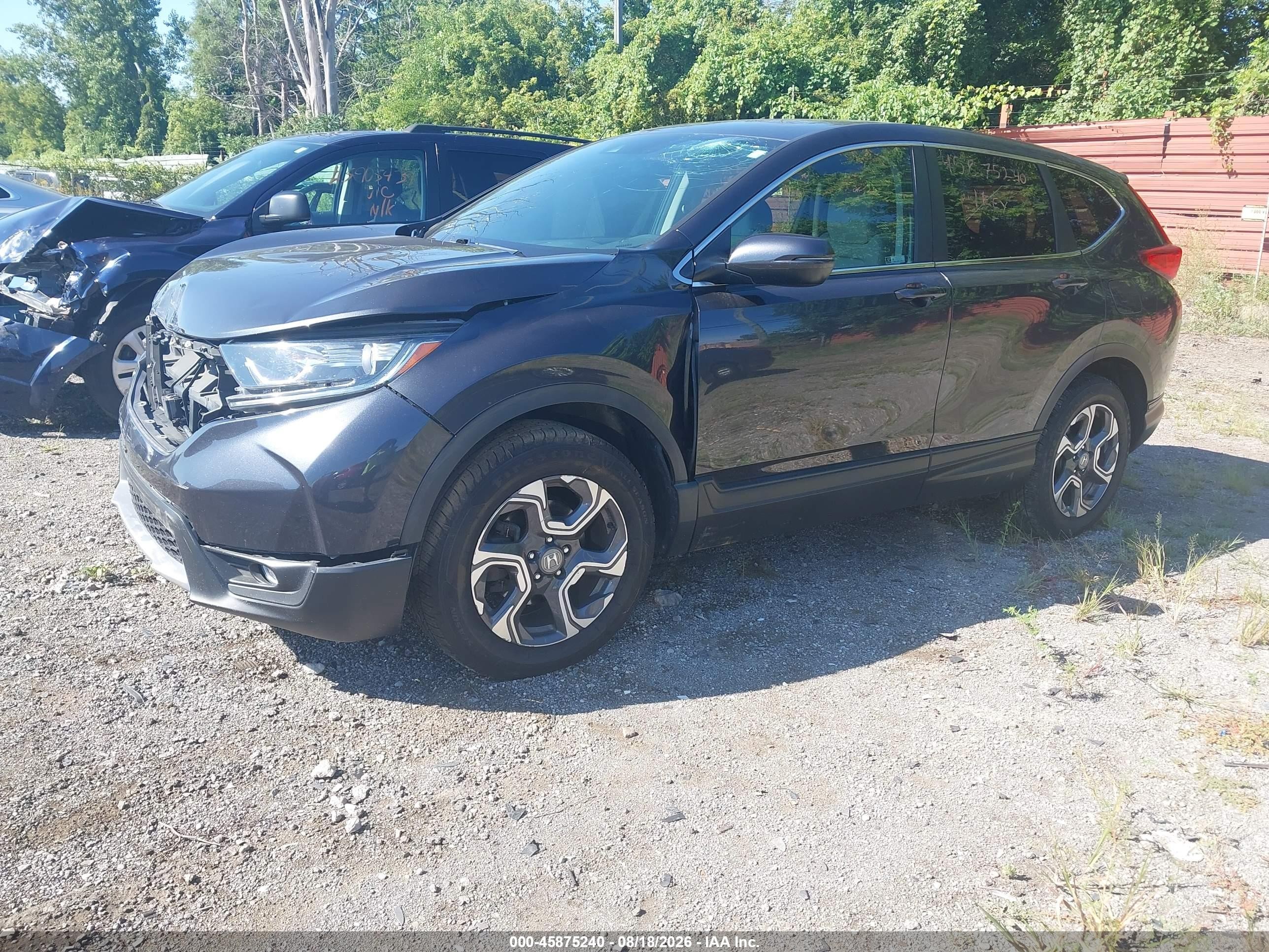 2018 Honda Cr-v Ex Серый vin: 7FARW2H58JE034597