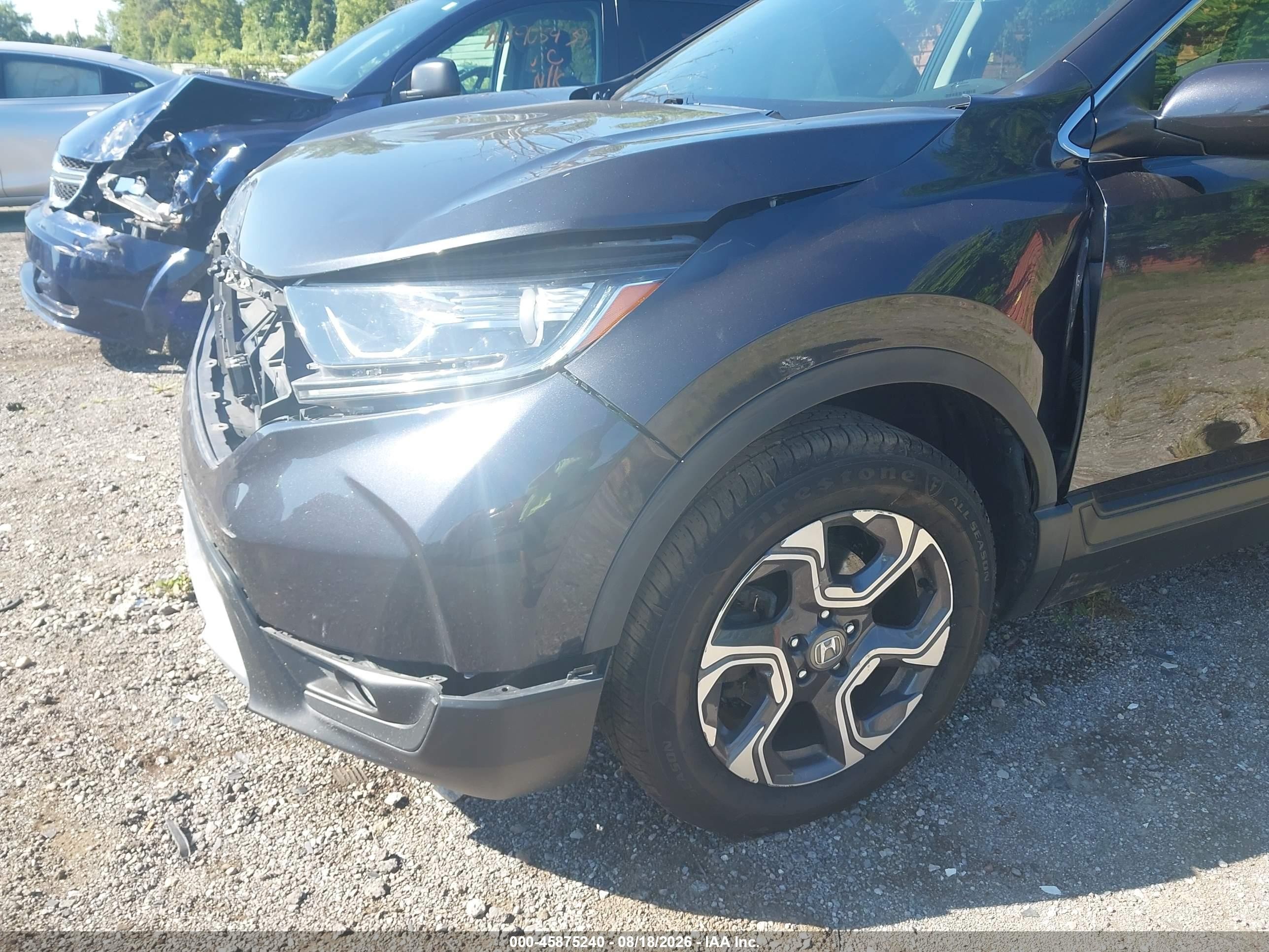 2018 Honda Cr-v Ex Серый vin: 7FARW2H58JE034597